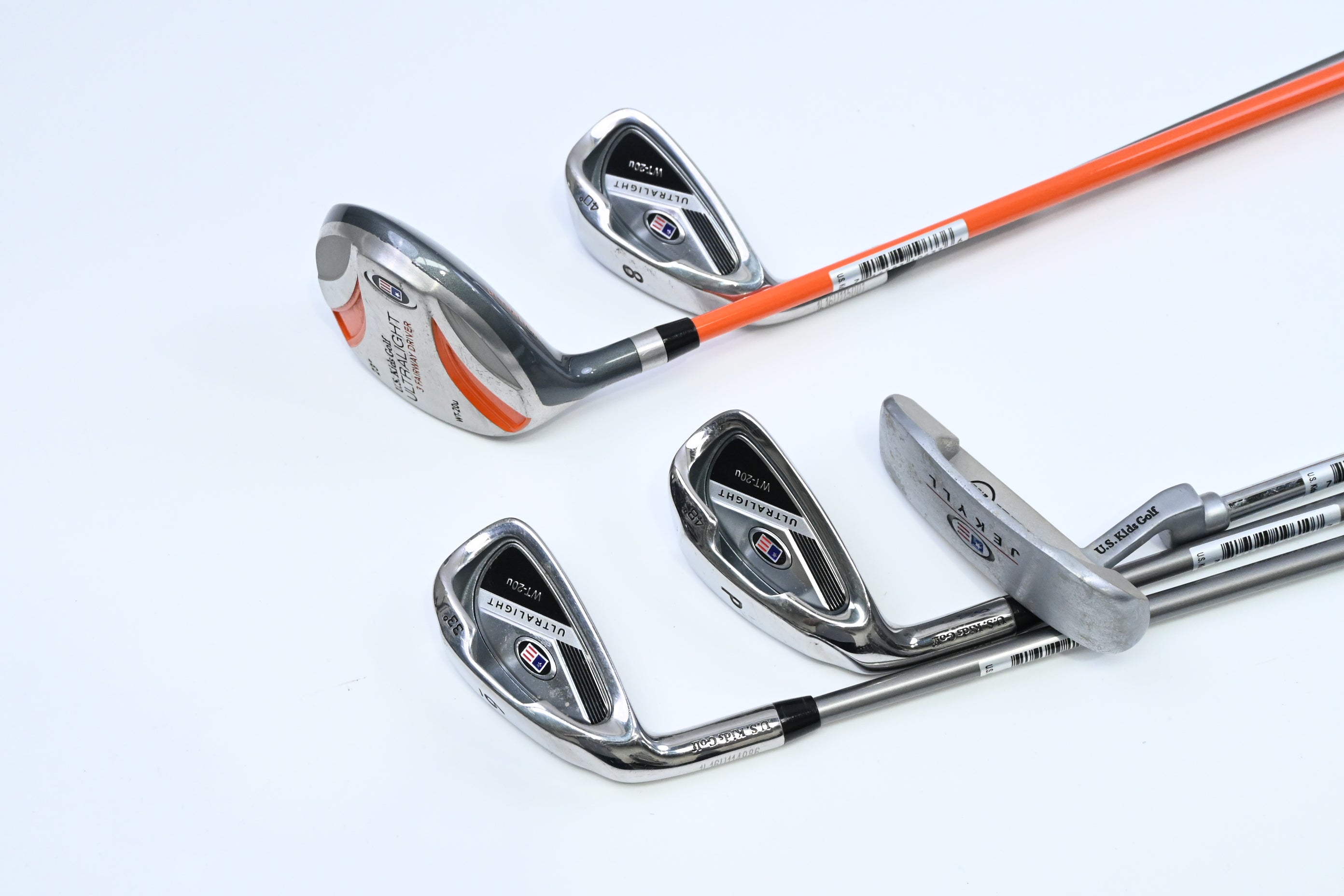 Left Hand US Kids WT-20 Package Set / Wood, Irons, Putter, Bag