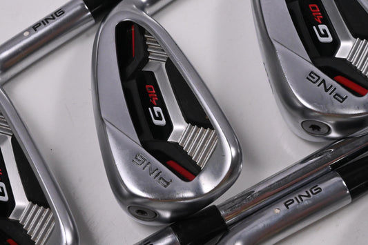 Ping G410 Irons / 6-PW+UW / White Dot / Regular Flex Ping AWT 2.0 Shafts