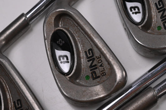 Ping i3+ Blade Irons / 3-PW+UW / Green Dot / Stiff Flex Steel Shafts