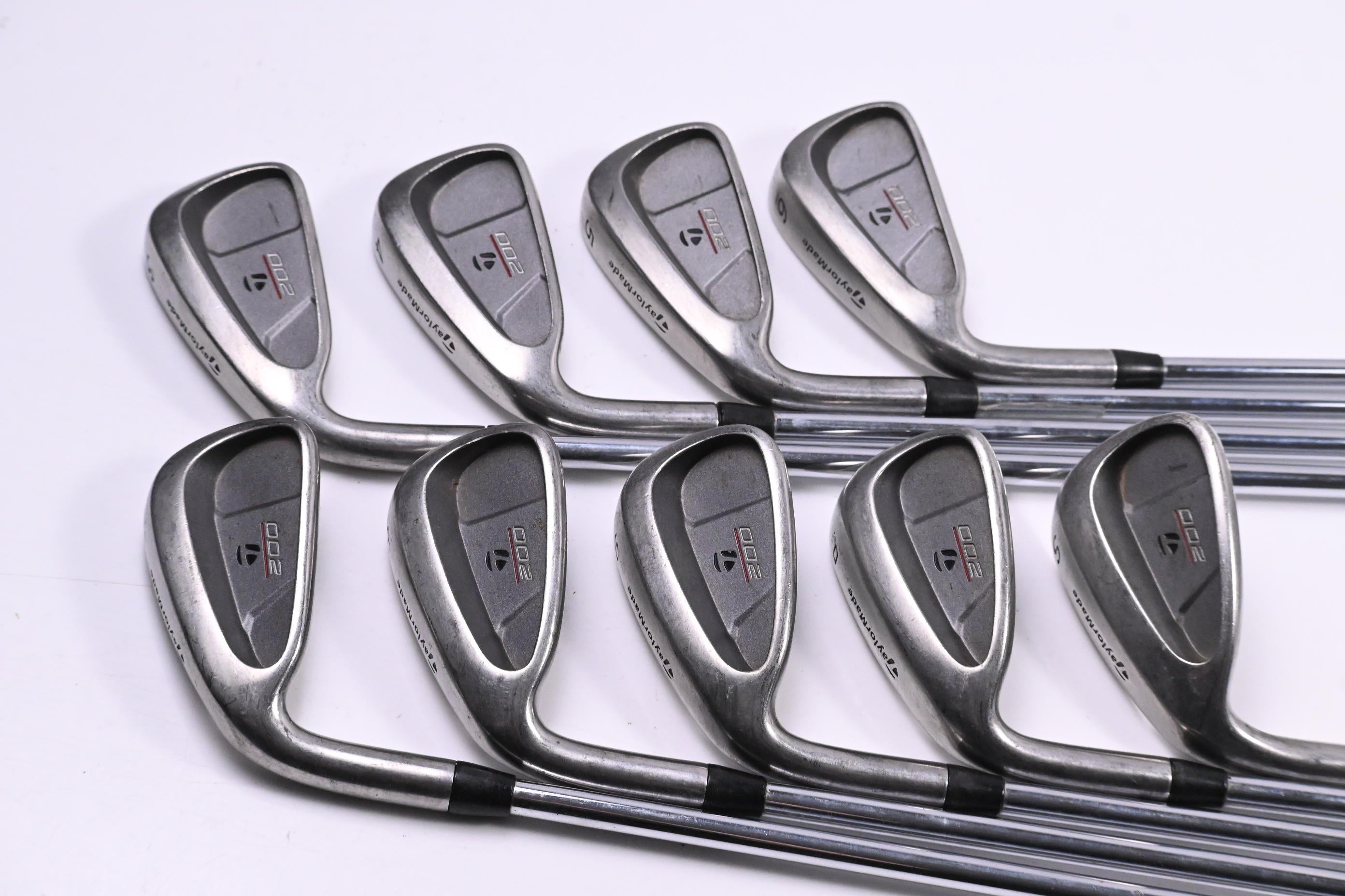 Left Hand Taylormade 200 Steel Irons / 3-9i+SW / Regular Flex Taylormade Steel