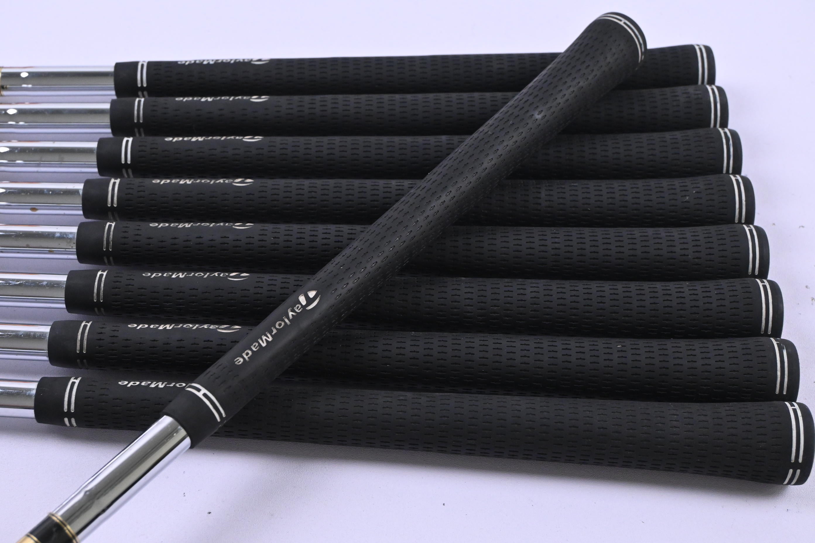 Left Hand Taylormade Tour Preferred TP 2009 Irons / 3-PW+SW / Stiff Flex Shafts