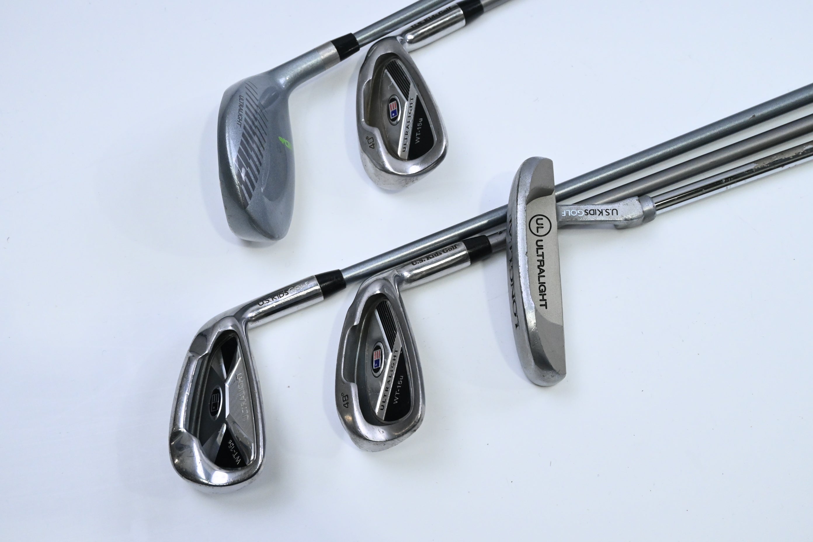 Junior US Kids WT-15 Package Set / Hybrid, Irons, Putter, Bag