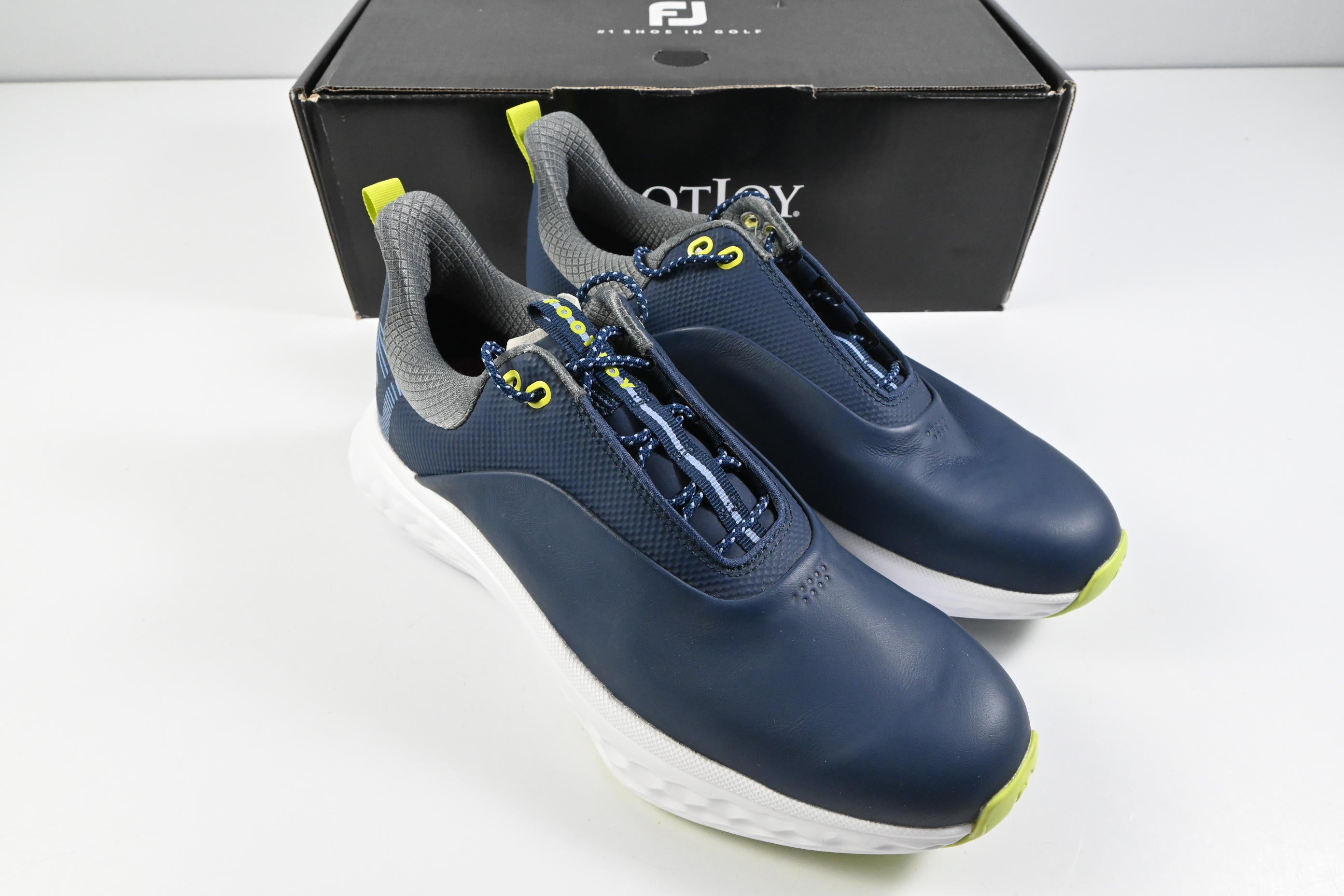 Footjoy Quantum Golf Shoes / Size UK 8.5 / Blue, White & Grey