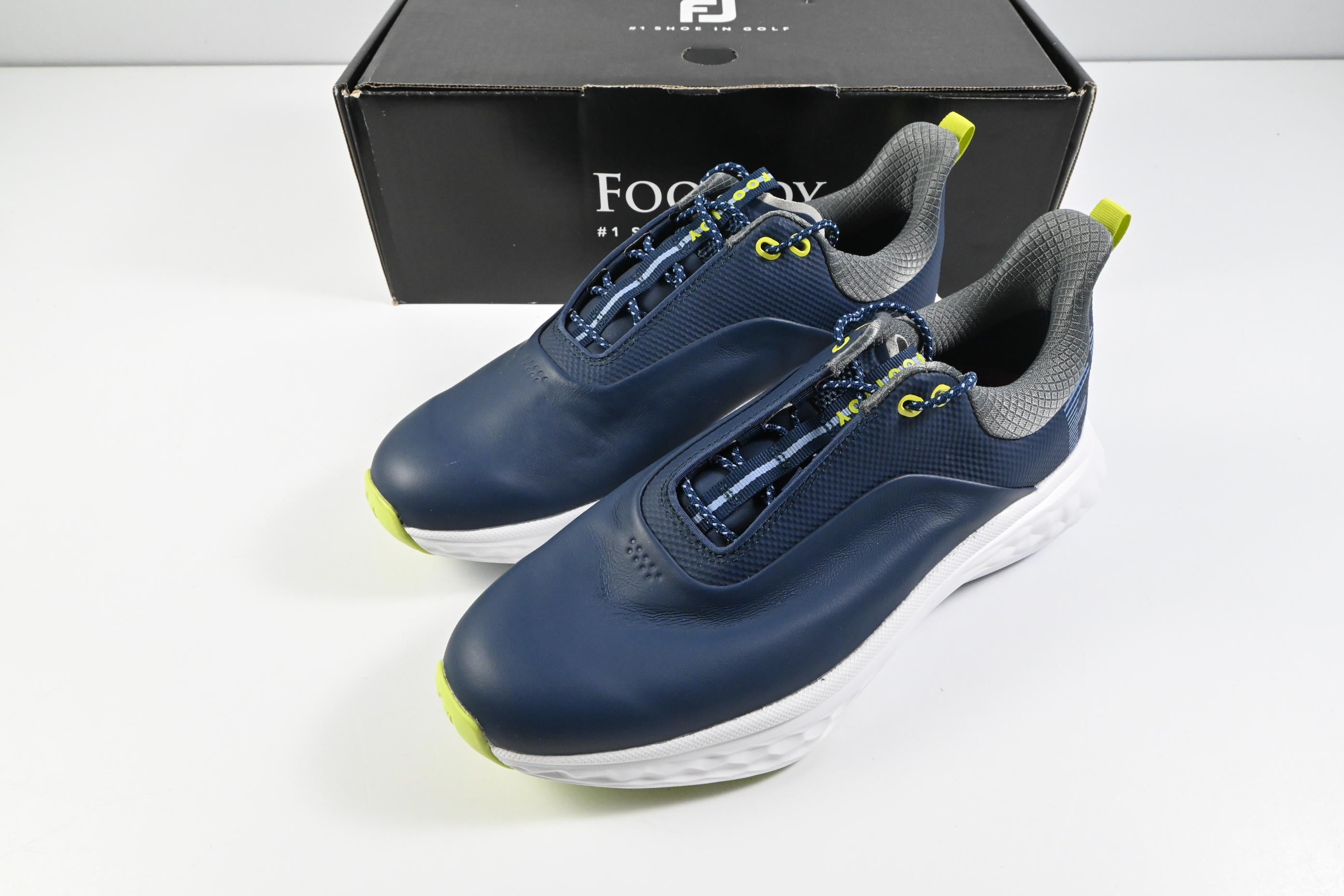 Footjoy Quantum Golf Shoes / Size UK 8.5 / Blue, White & Grey