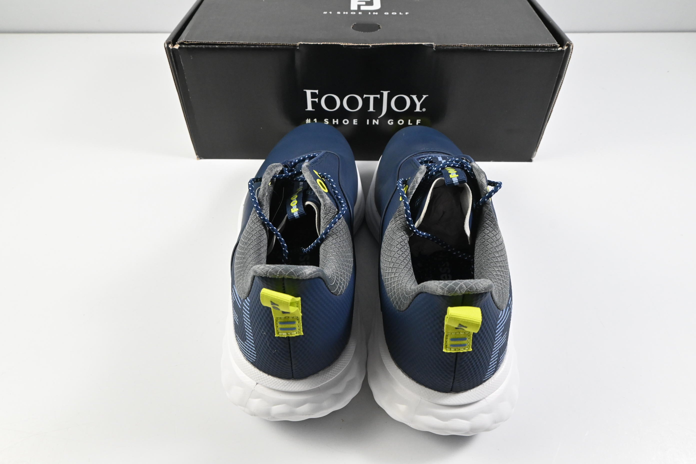 Footjoy Quantum Golf Shoes / Size UK 8.5 / Blue, White & Grey