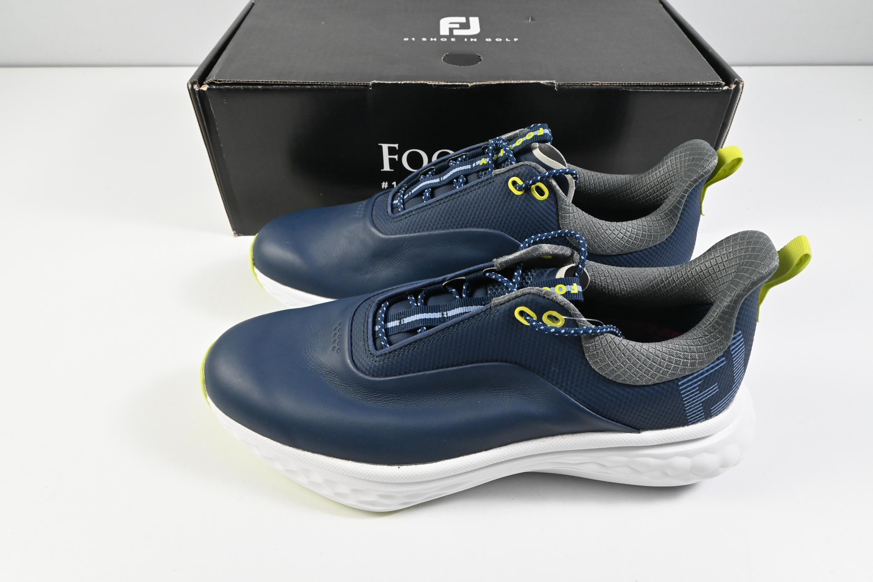 Footjoy Quantum Golf Shoes / Size UK 8.5 / Blue, White & Grey