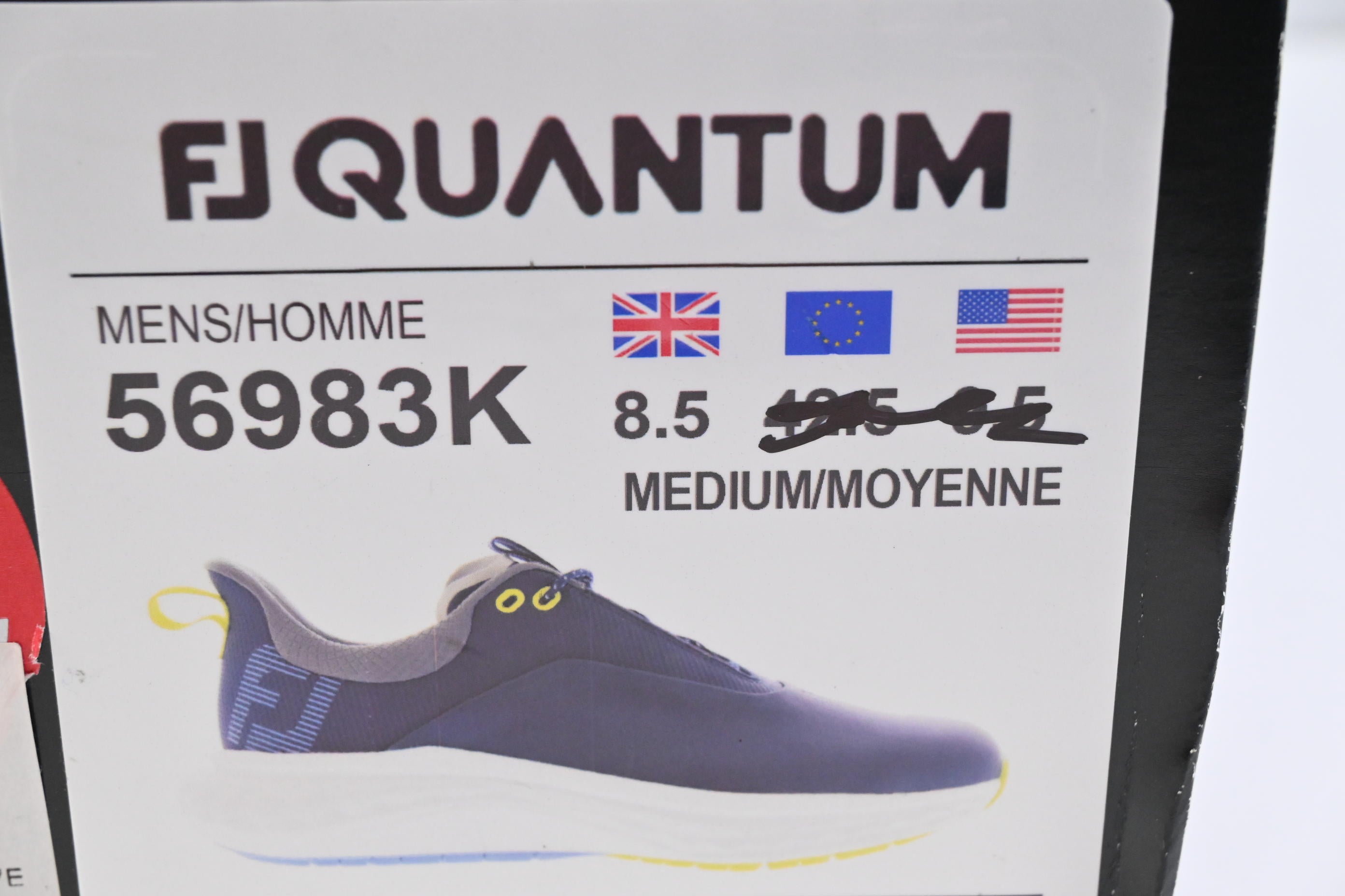 Footjoy Quantum Golf Shoes / Size UK 8.5 / Blue, White & Grey