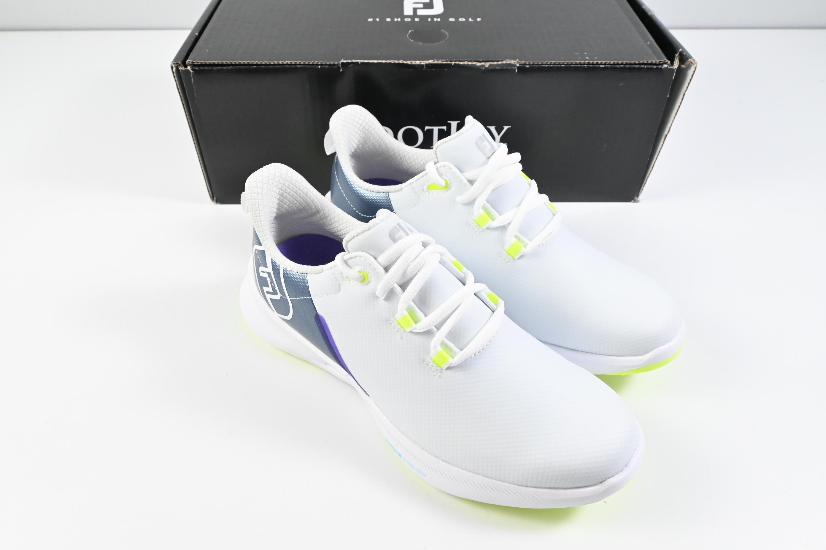 Ladies Footjoy Fuel Golf Shoes / Size UK 4 / White, Blue