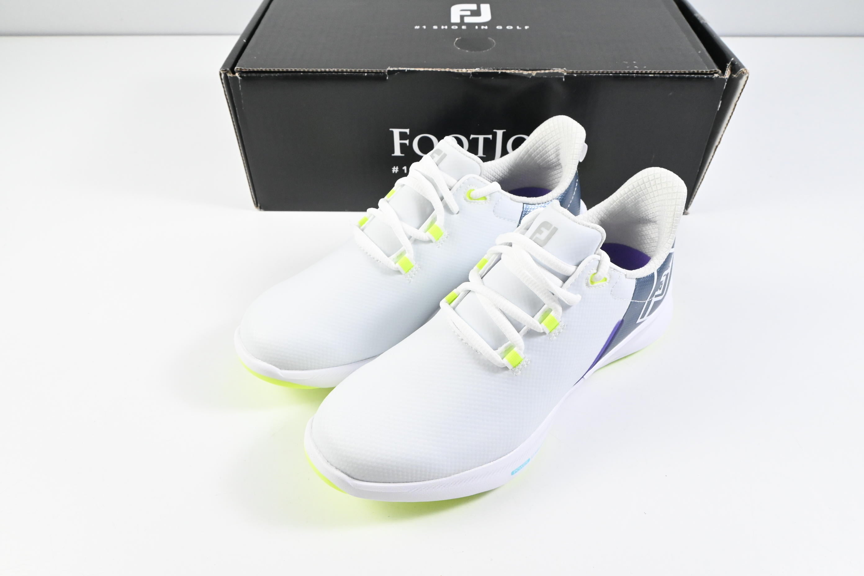 Ladies Footjoy Fuel Golf Shoes / Size UK 4 / White, Blue
