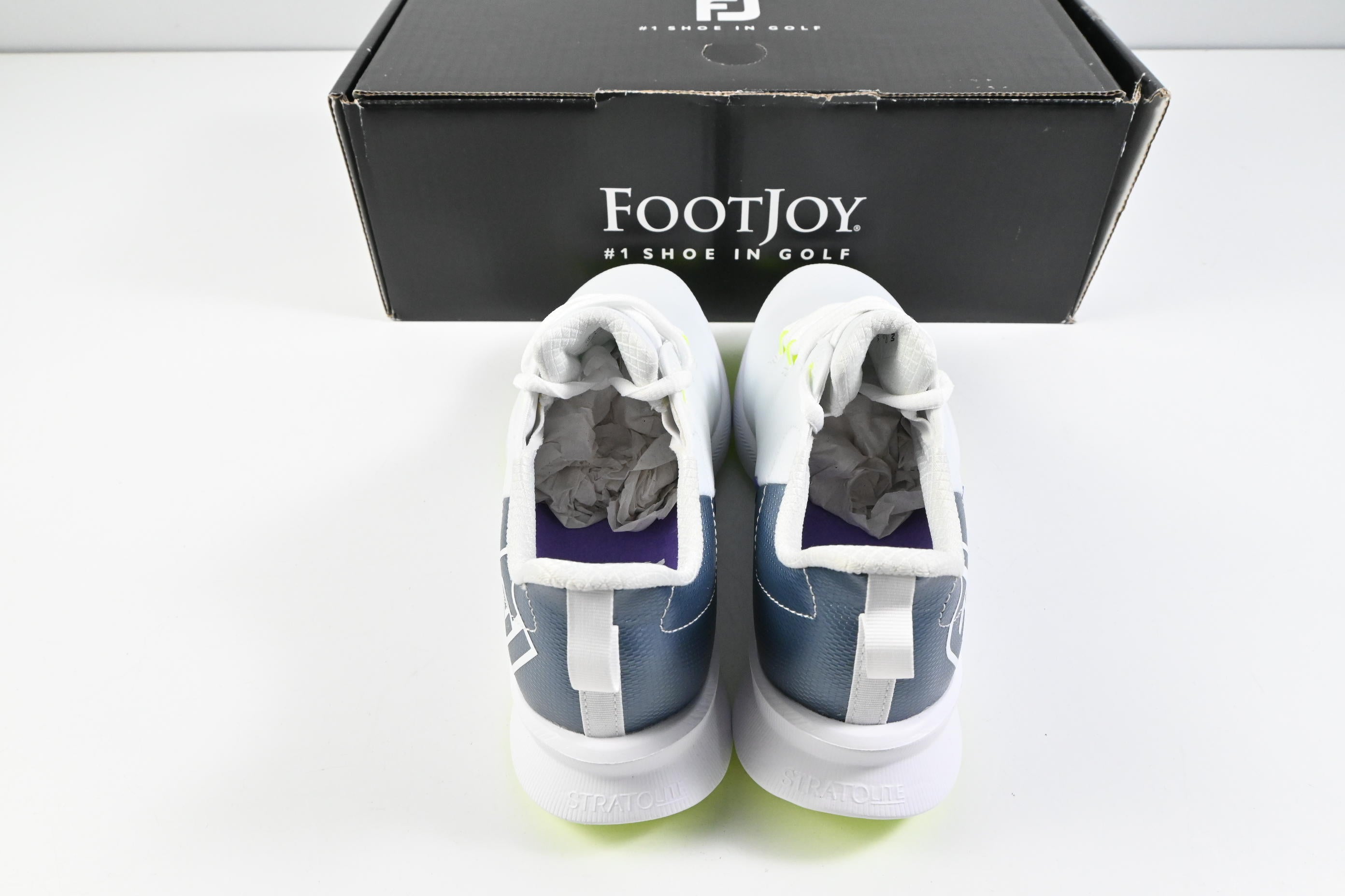 Ladies Footjoy Fuel Golf Shoes / Size UK 4 / White, Blue