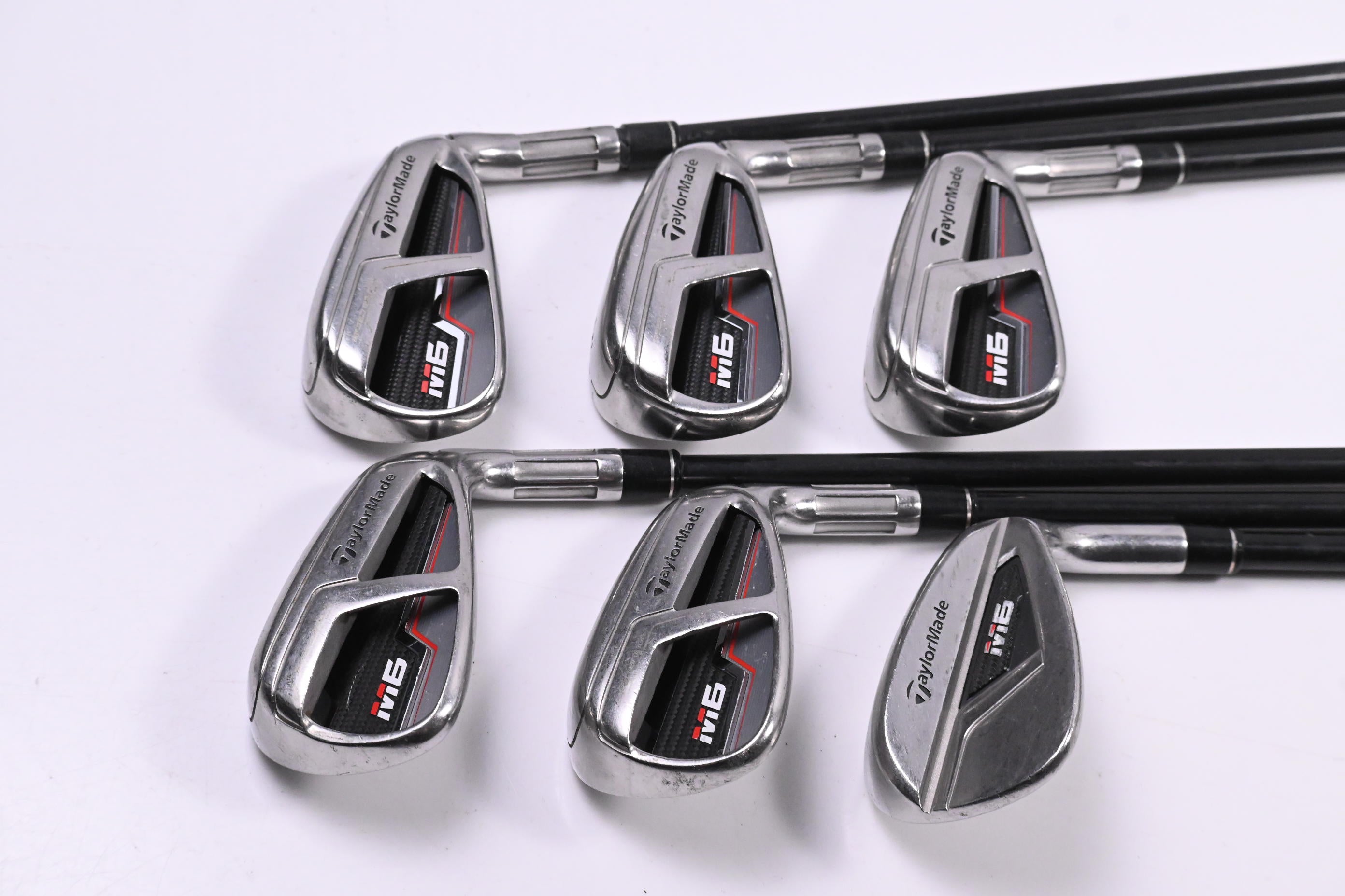 Taylormade M6 Irons / 5-9i+GW / Regular Flex Fujikura Atmos 6 Orange Shafts