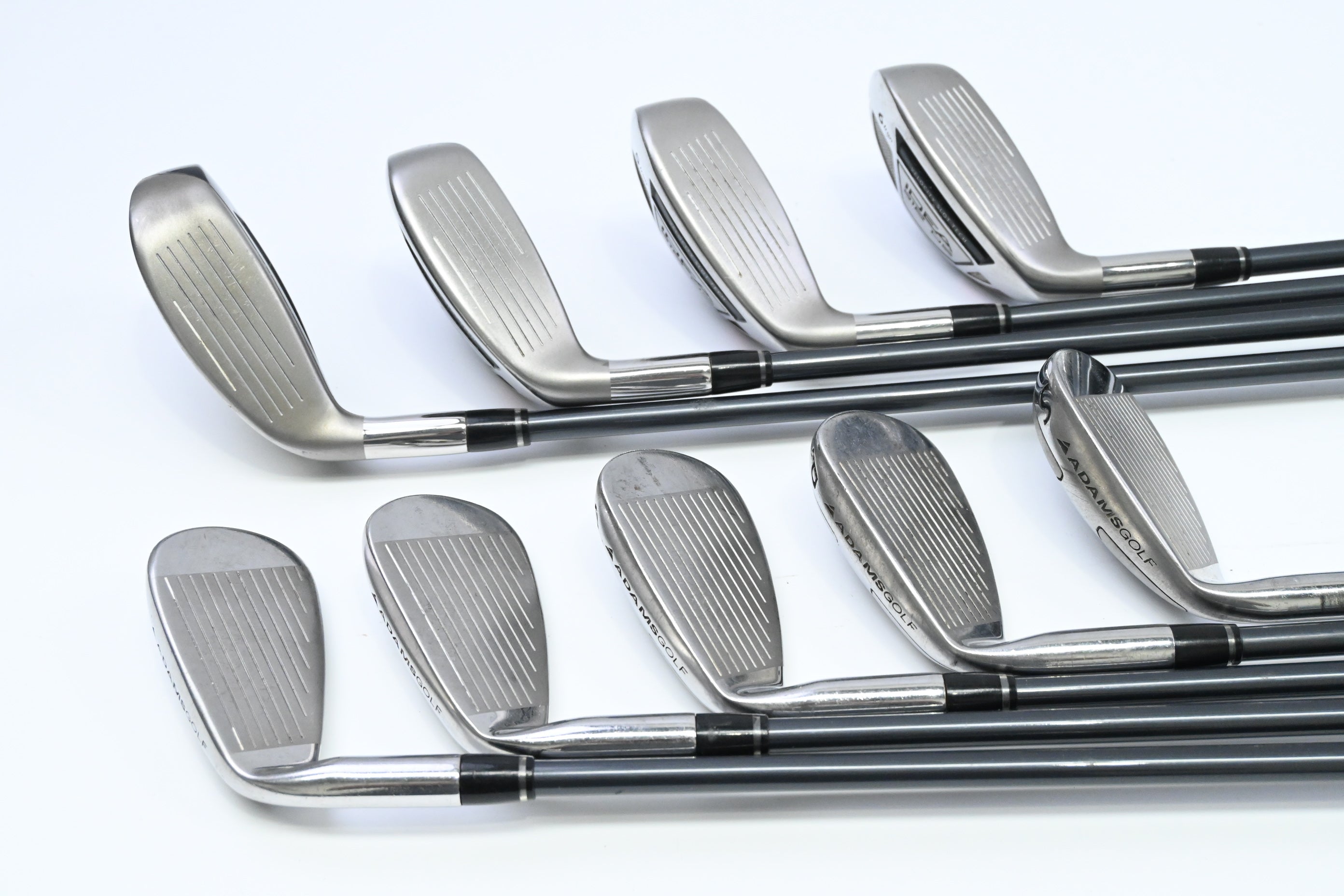 Adams Idea A12 OS Hybrid Combo Irons / 3-PW+SW / Senior Flex Grafalloy Blue 55