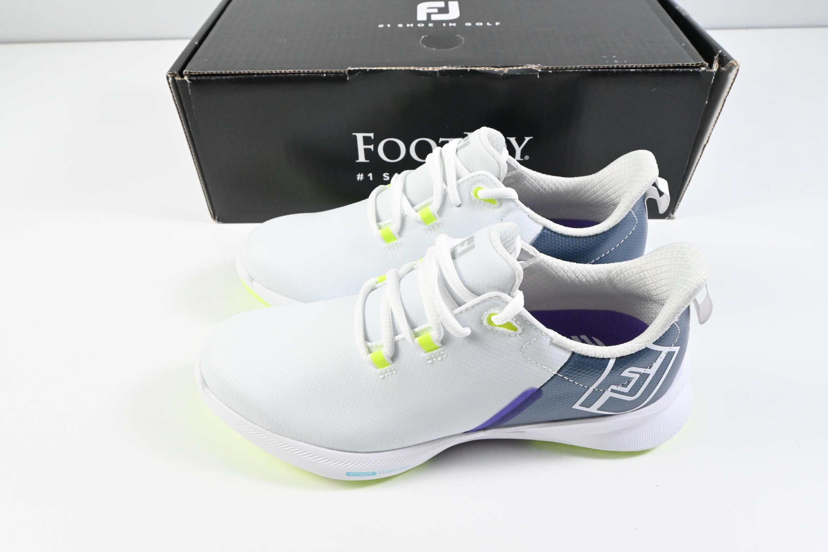 Ladies Footjoy Fuel Golf Shoes / Size UK 4 / White, Blue