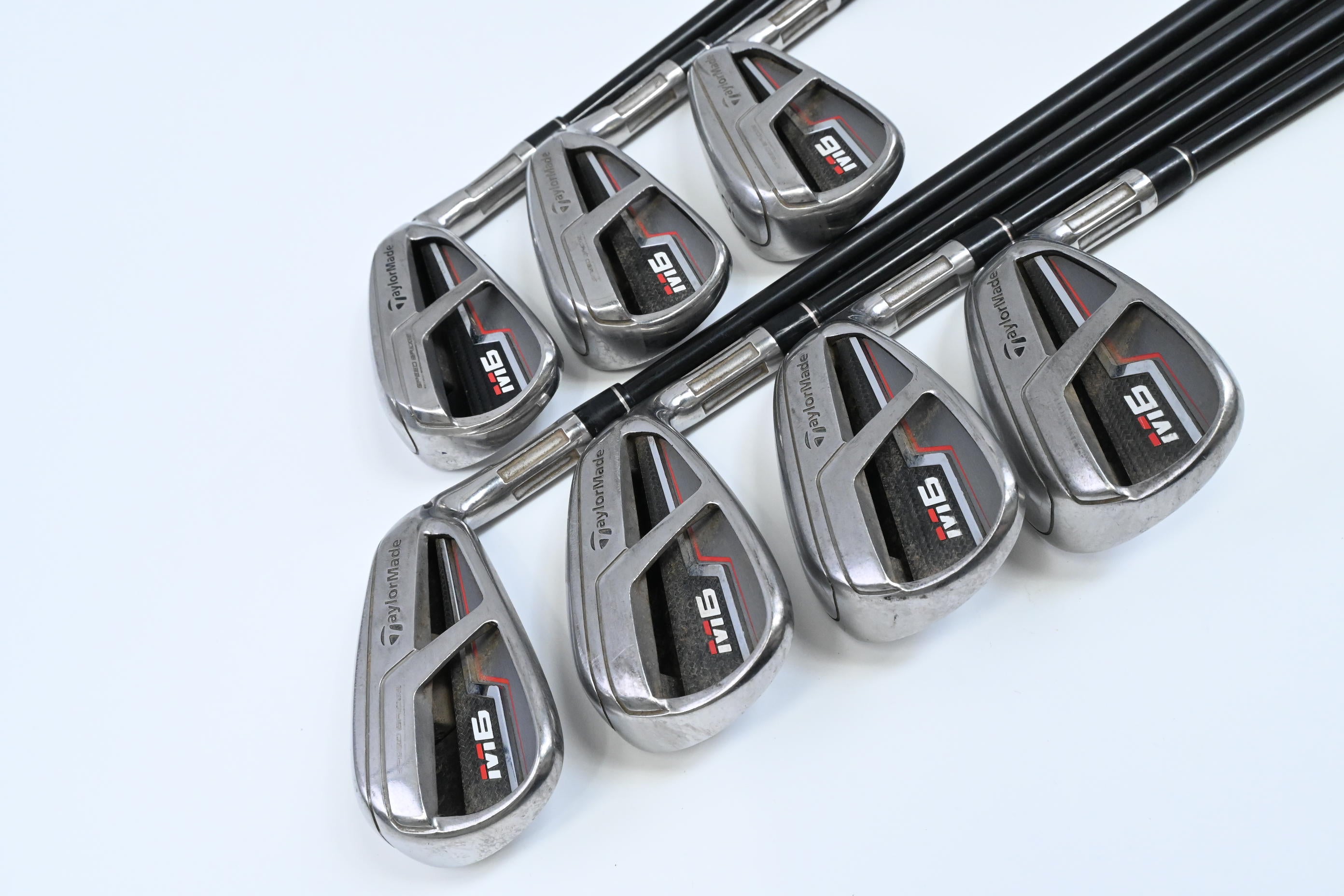 Taylormade M6 Irons / 4-PW / Regular Flex Fujikura Atmos Orange 6 Shafts