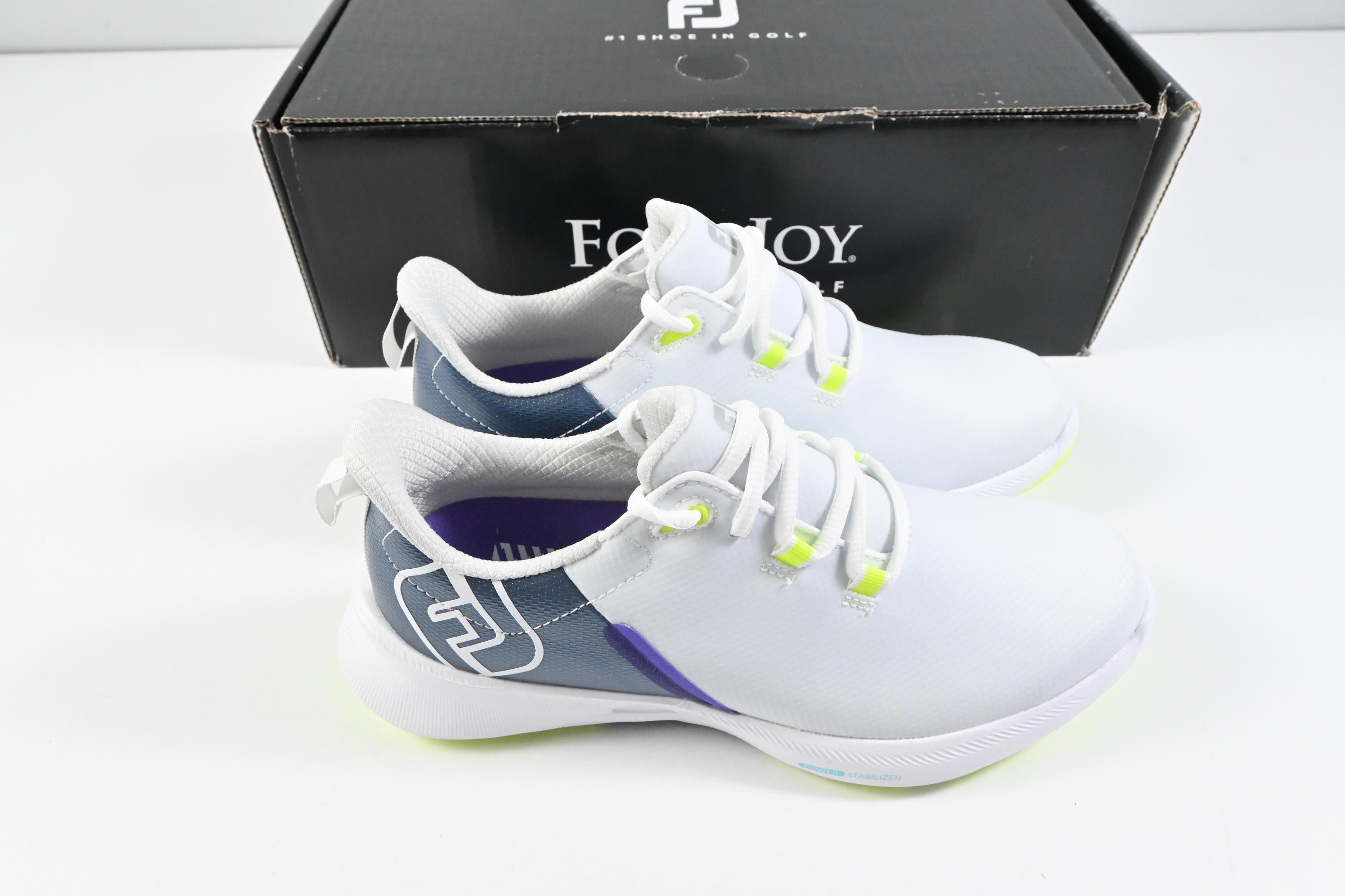 Ladies Footjoy Fuel Golf Shoes / Size UK 4 / White, Blue