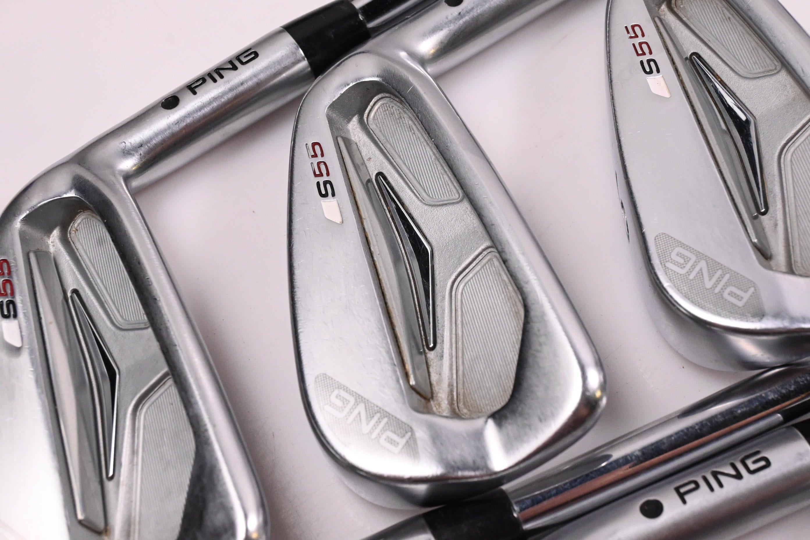 Ping S55 Irons / 4-PW / Black Dot / Stiff Flex KBS Tour 120 Shafts