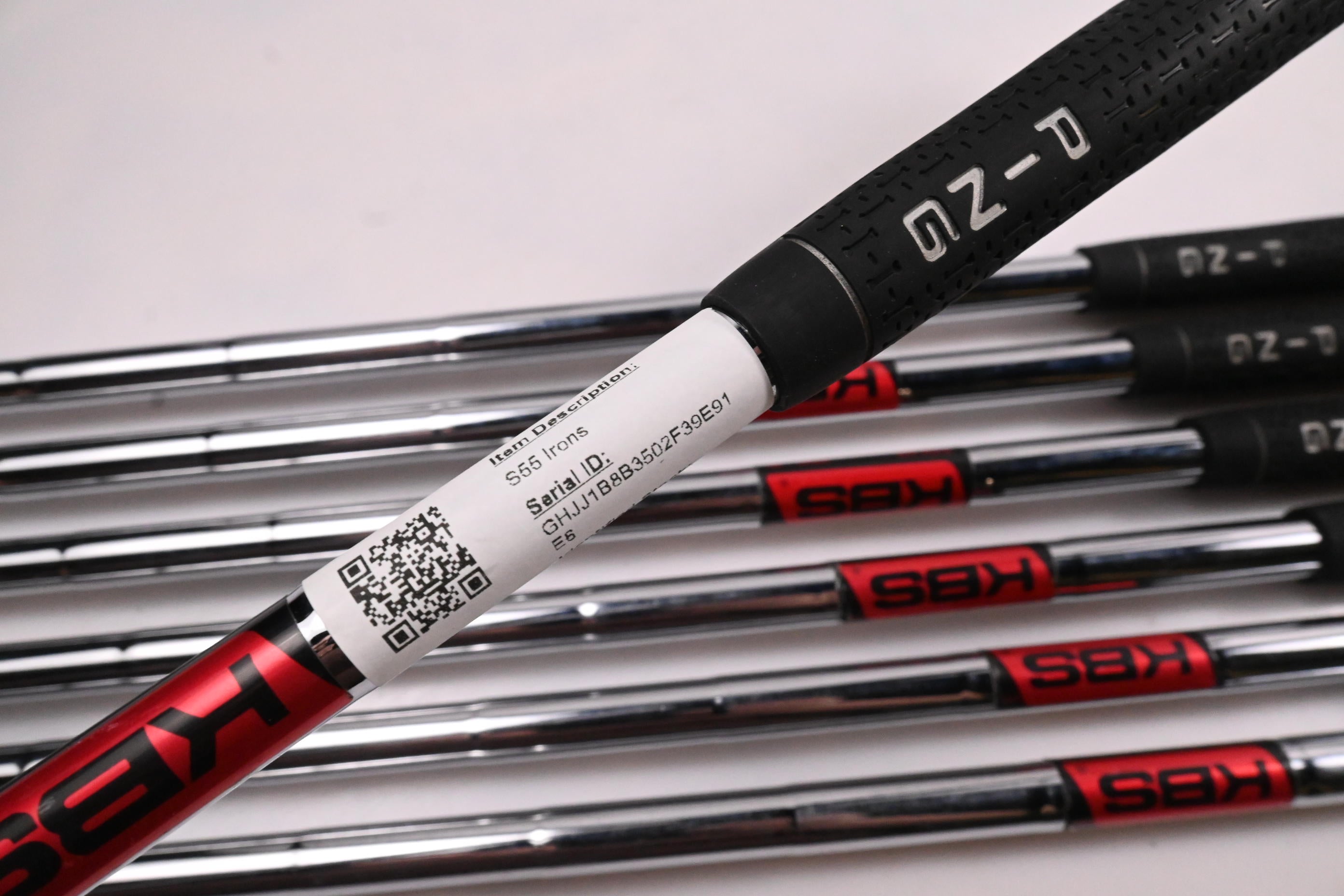 Ping S55 Irons / 4-PW / Black Dot / Stiff Flex KBS Tour 120 Shafts