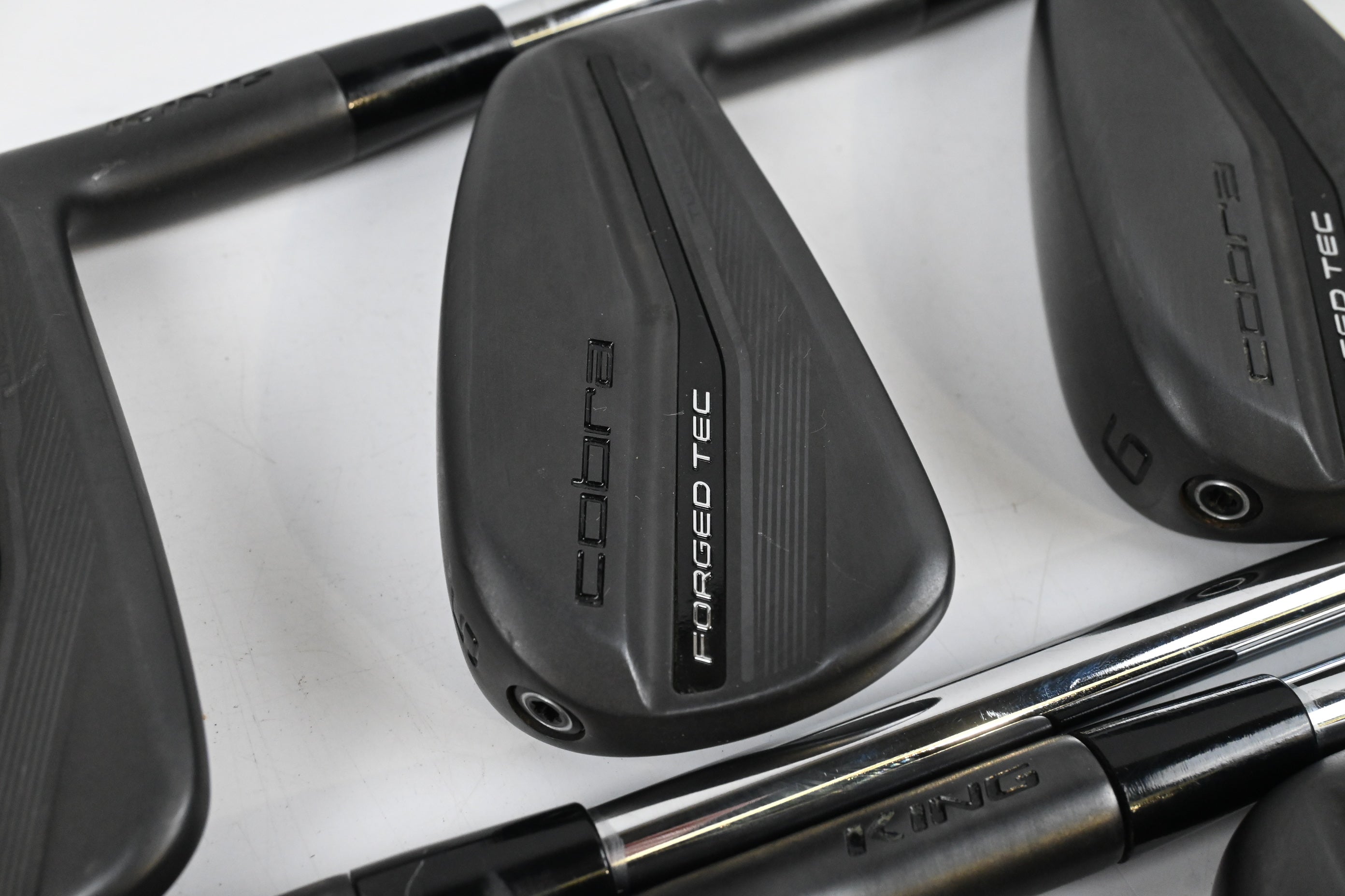 Cobra King Forged Tec 2023 Black Irons / 4-PW / Stiff Flex KBS $-Taper Lite