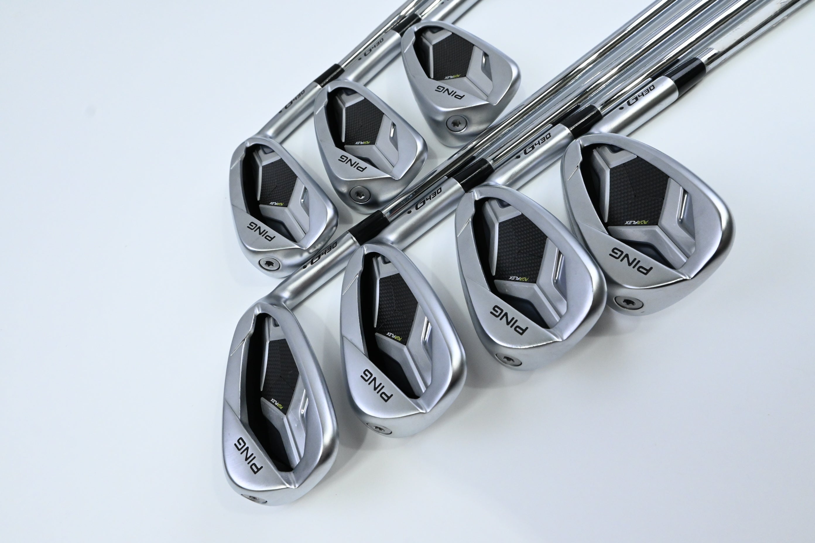 Ping G430 Irons / 5-PW+45° / Black Dot / Regular Flex Ping AWT 2.0 Shafts