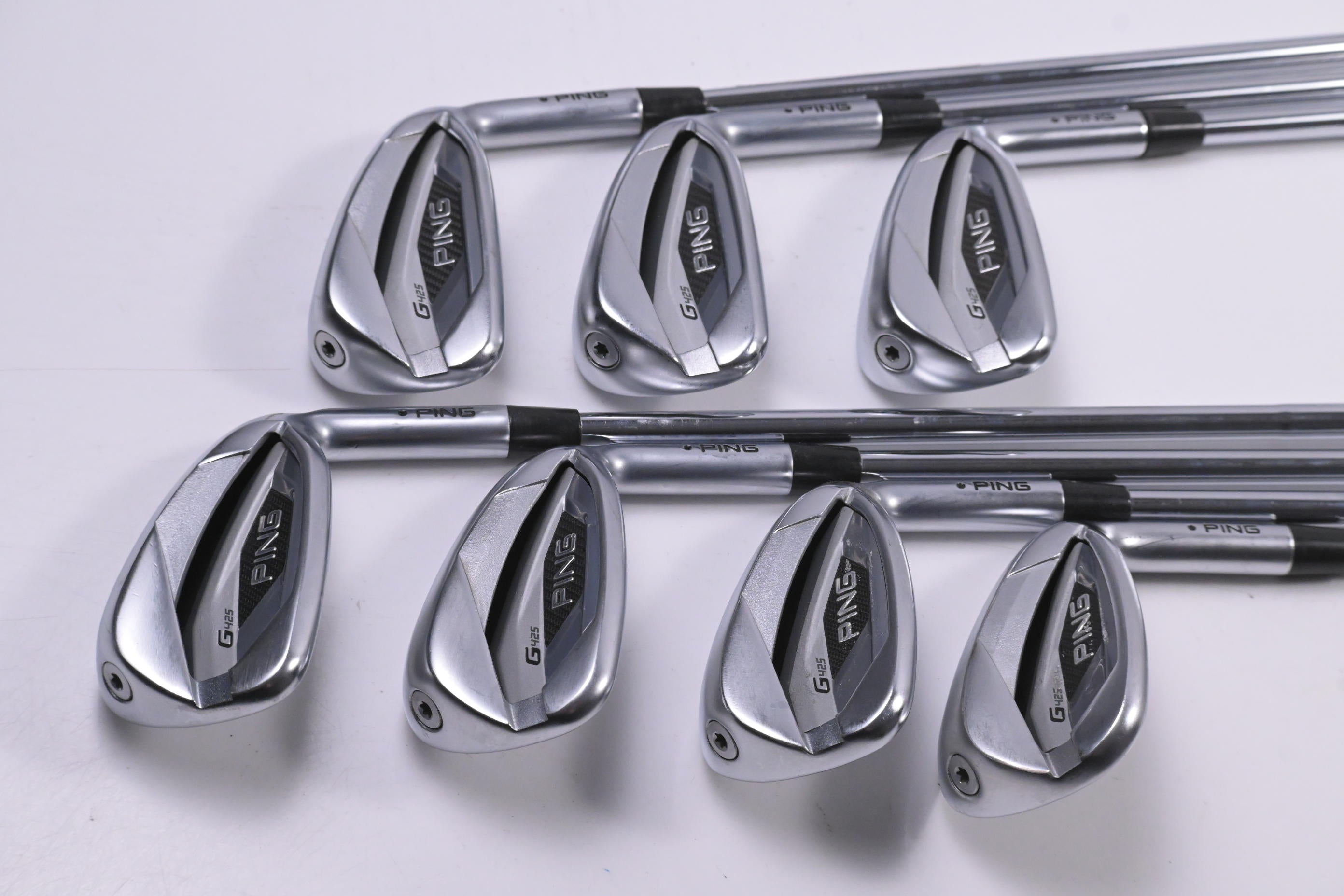 Ping G425 Irons / 5-PW+SW / Black Dot / Stiff Flex Ping AWT 2.0 Shafts