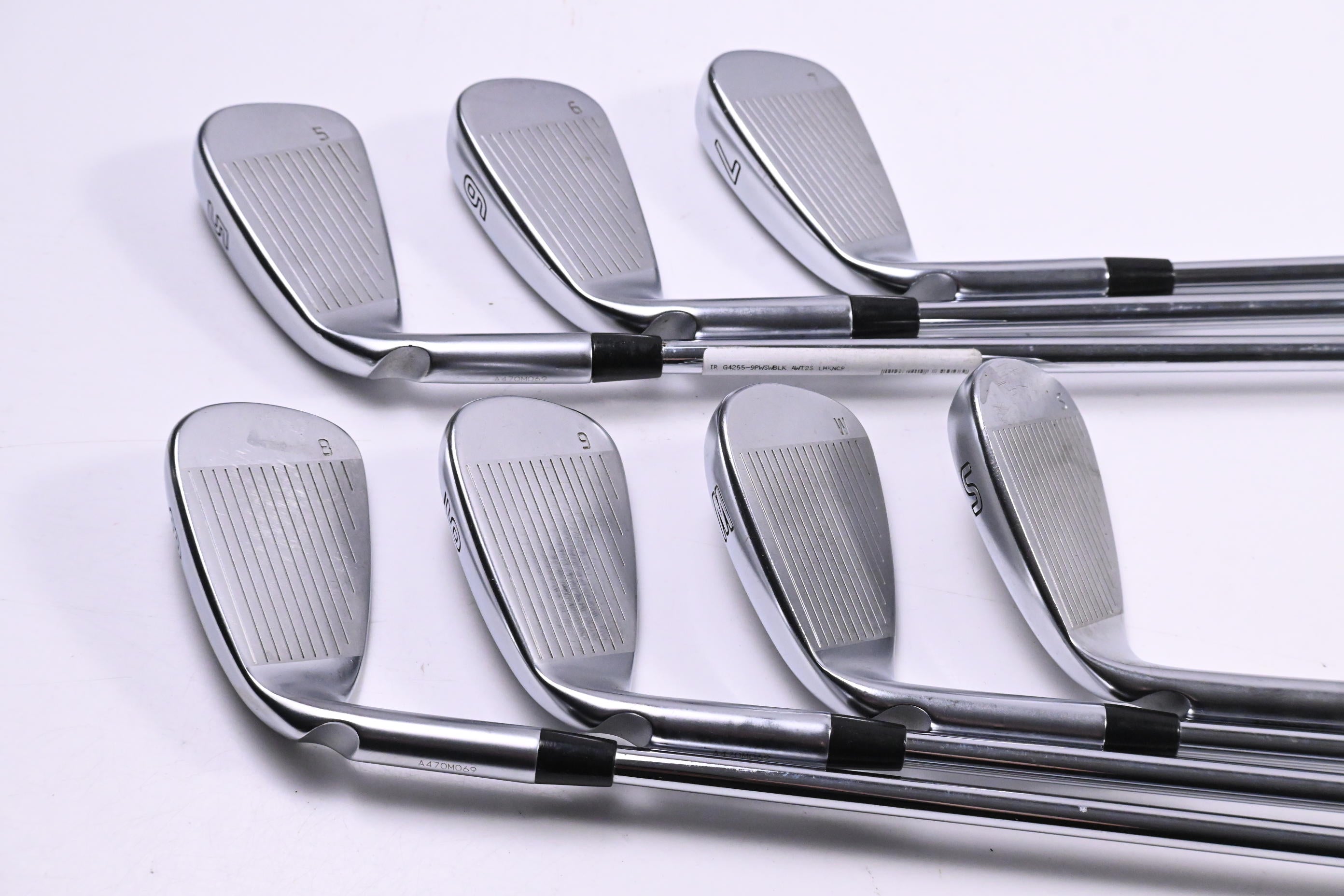 Ping G425 Irons / 5-PW+SW / Black Dot / Stiff Flex Ping AWT 2.0 Shafts