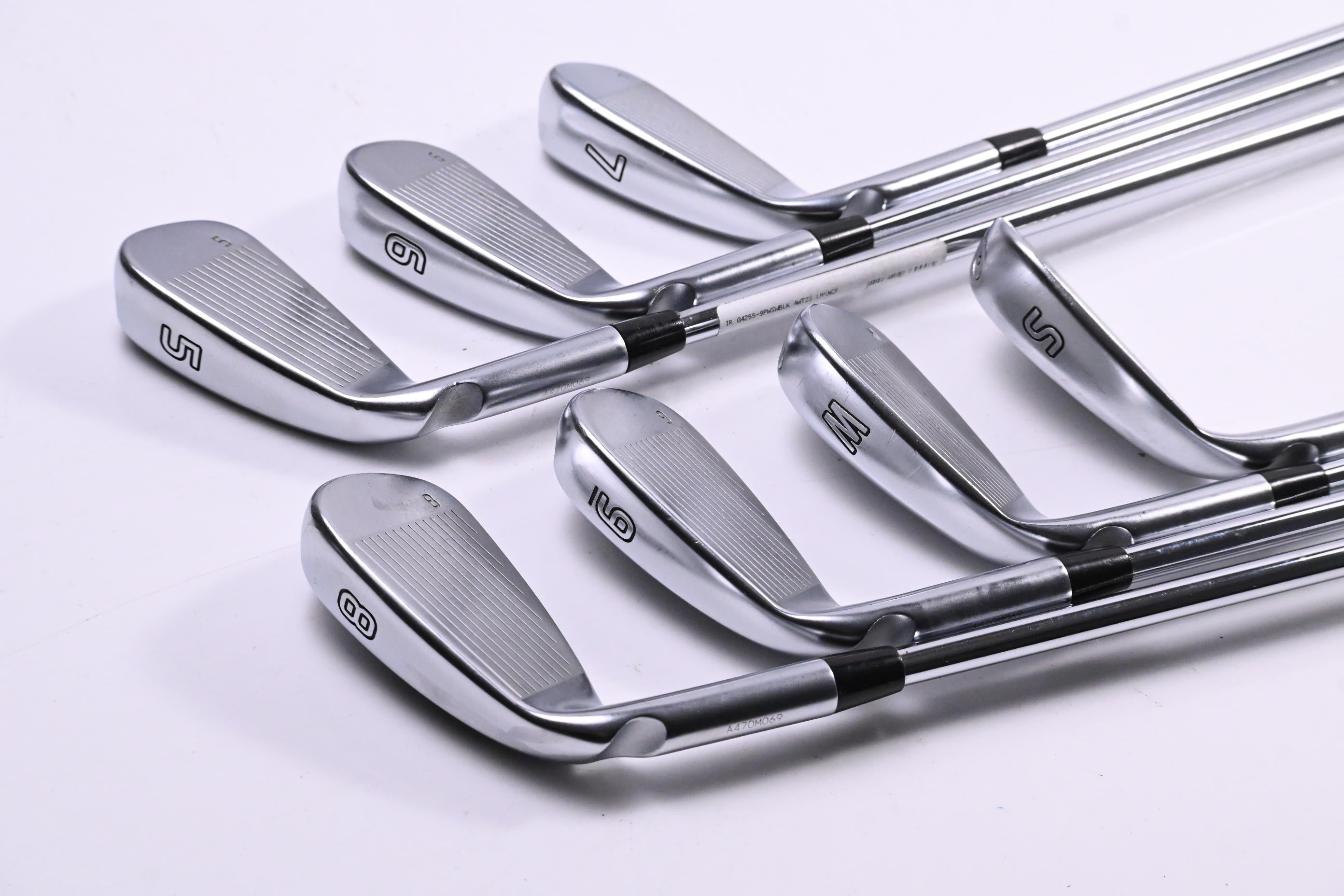 Ping G425 Irons / 5-PW+SW / Black Dot / Stiff Flex Ping AWT 2.0 Shafts