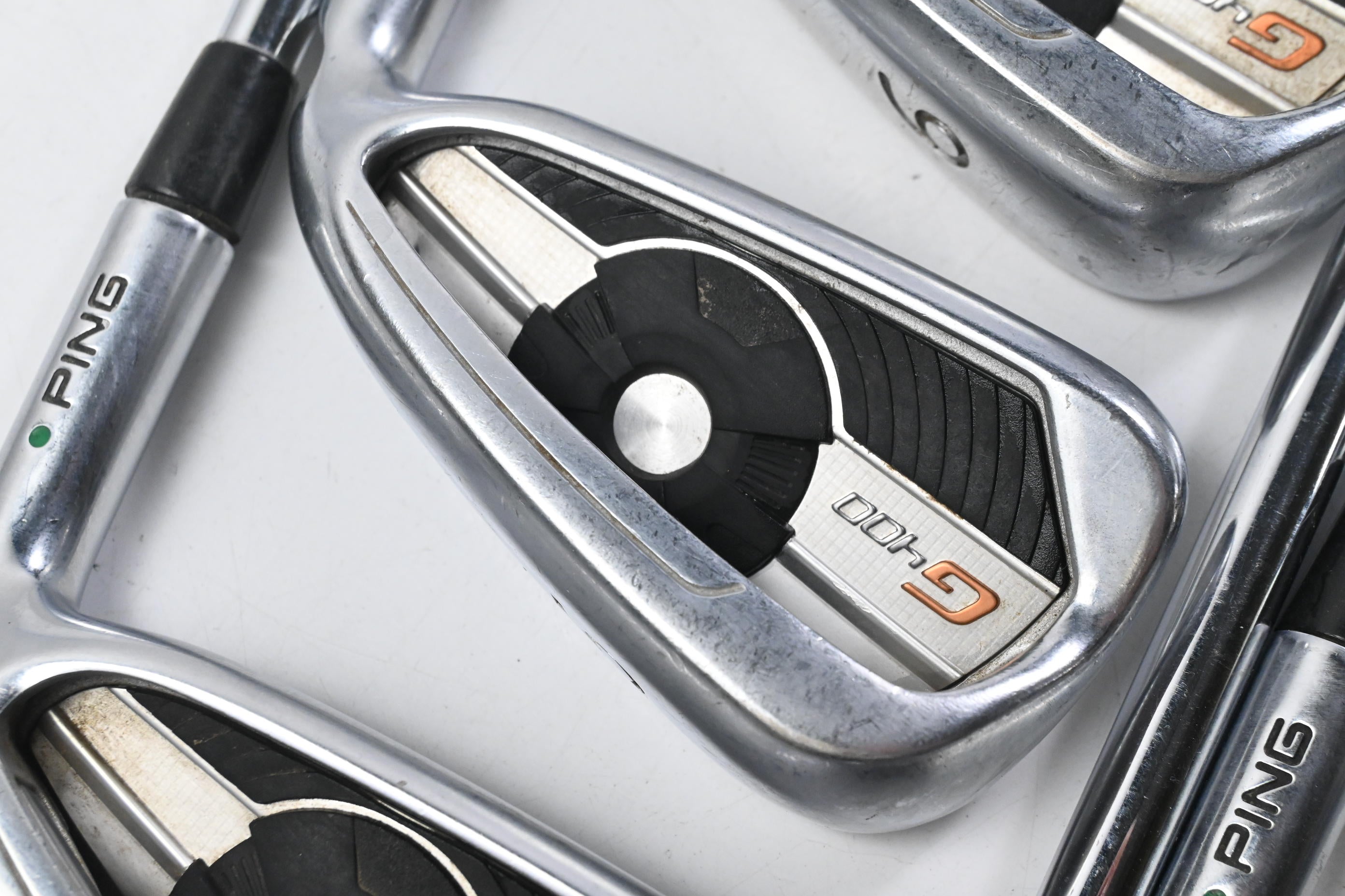 Ping G400 Irons / 4-PW / Green Dot / Stiff Flex Dynamic Gold S300 Shaft