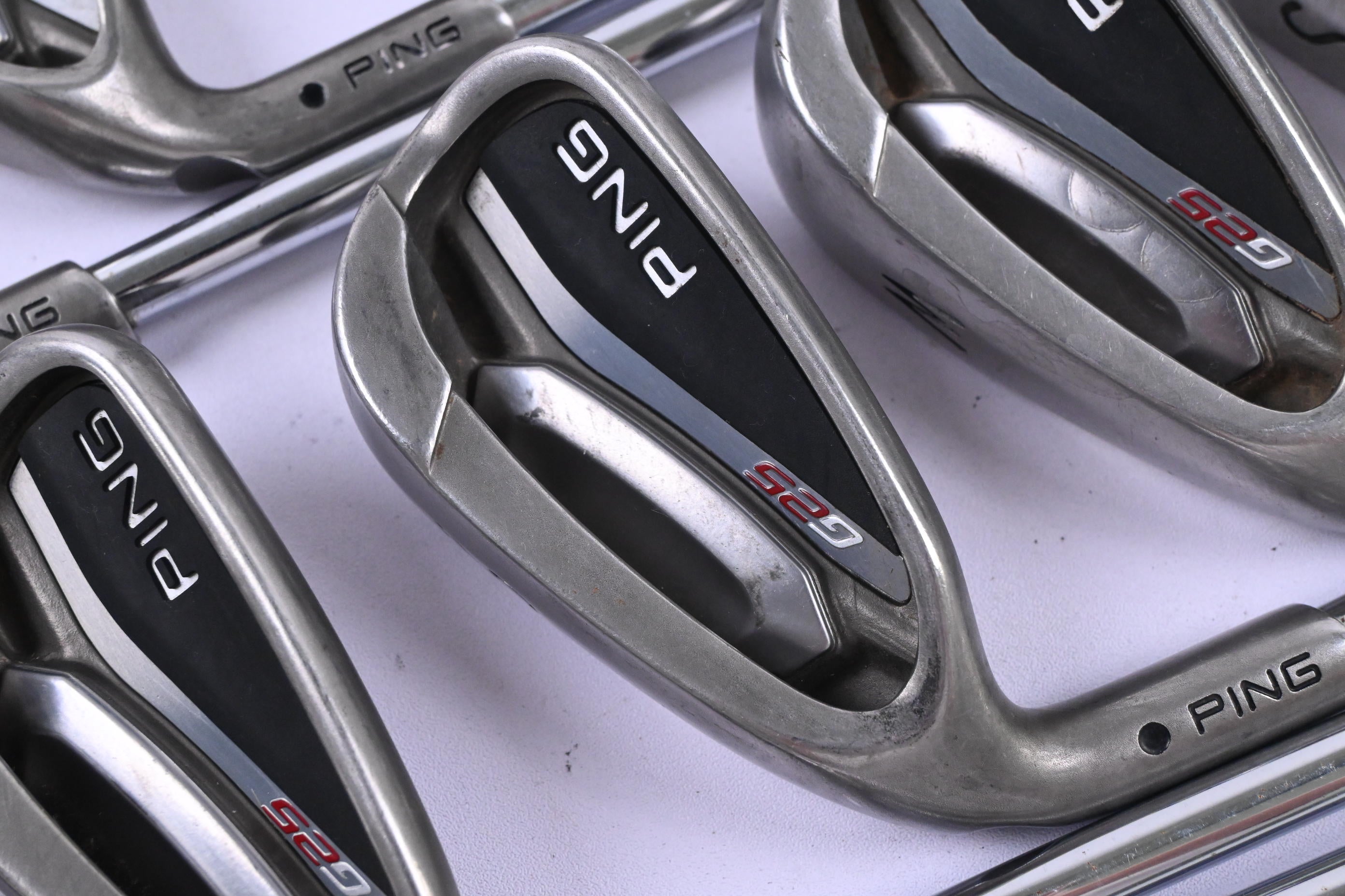 Left Hand Ping G25 Irons / 3-PW+SW / Black Dot / Regular Flex Ping CFS Shafts
