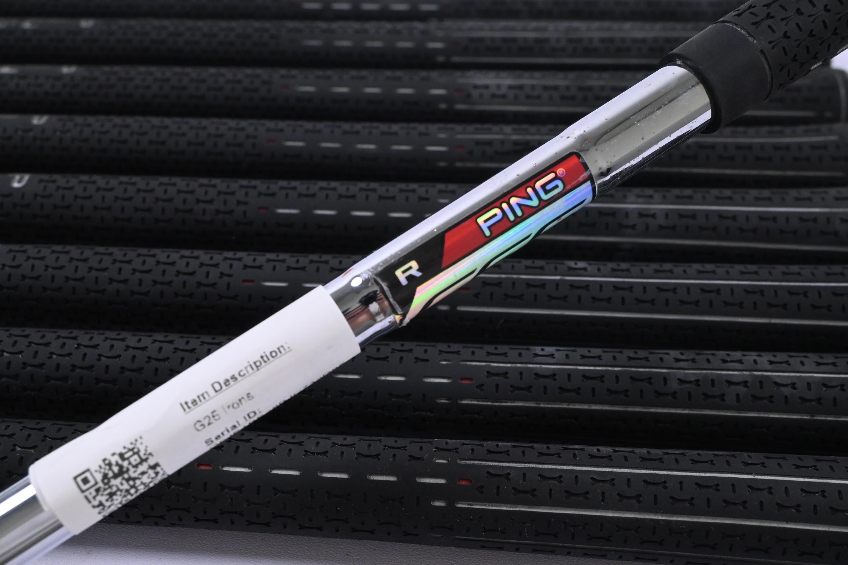 Left Hand Ping G25 Irons / 3-PW+SW / Black Dot / Regular Flex Ping CFS Shafts