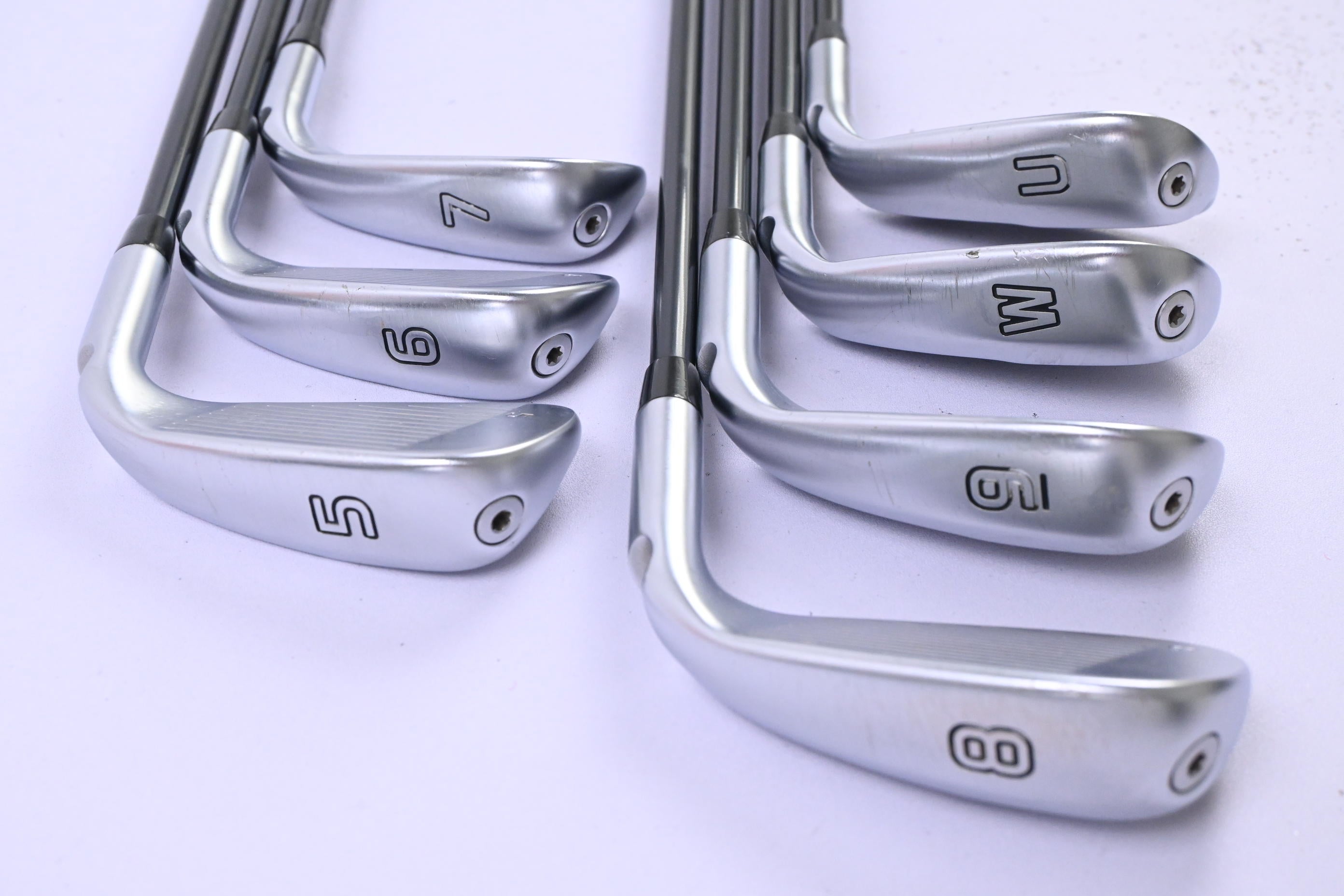 Left Hand Ping G410 Irons / 5-PW+GW / Black Dot / Regular Flex Ping Alta CB Red