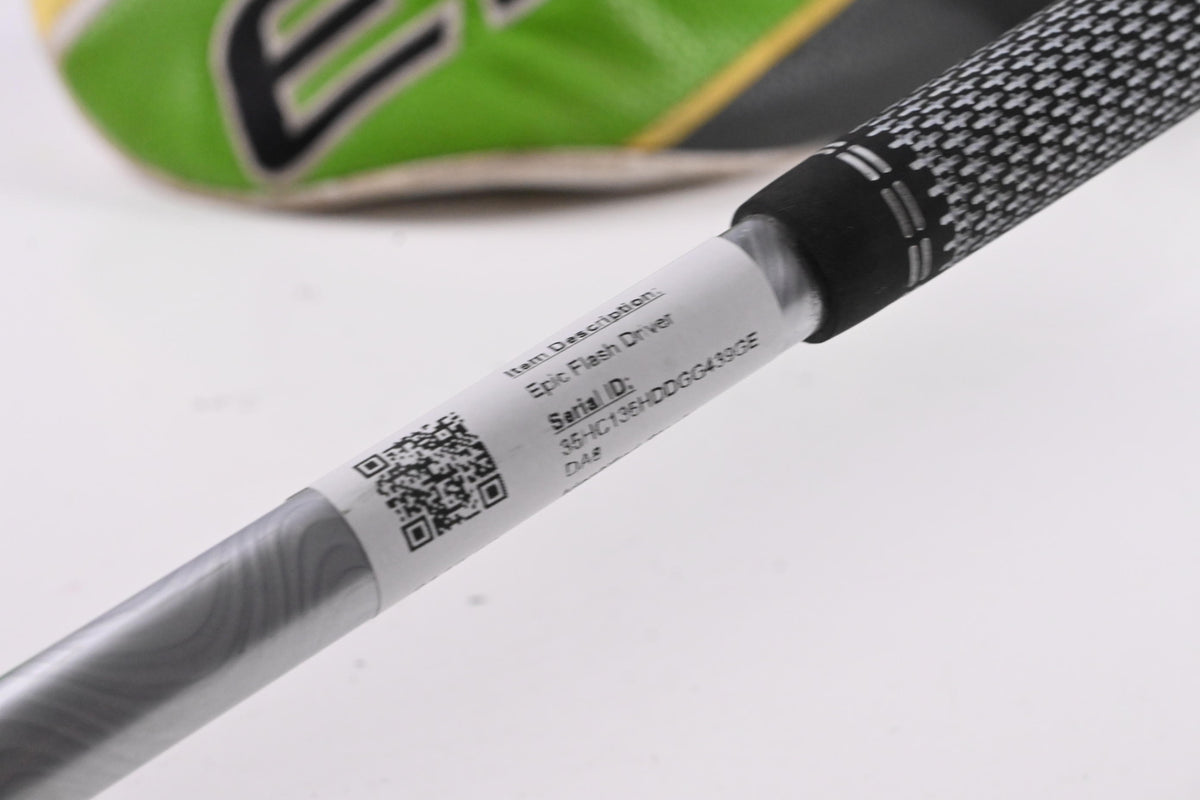 Callaway Epic Flash Driver / 9 Degree / Stiff Flex Evenflow Green 55 Shaft