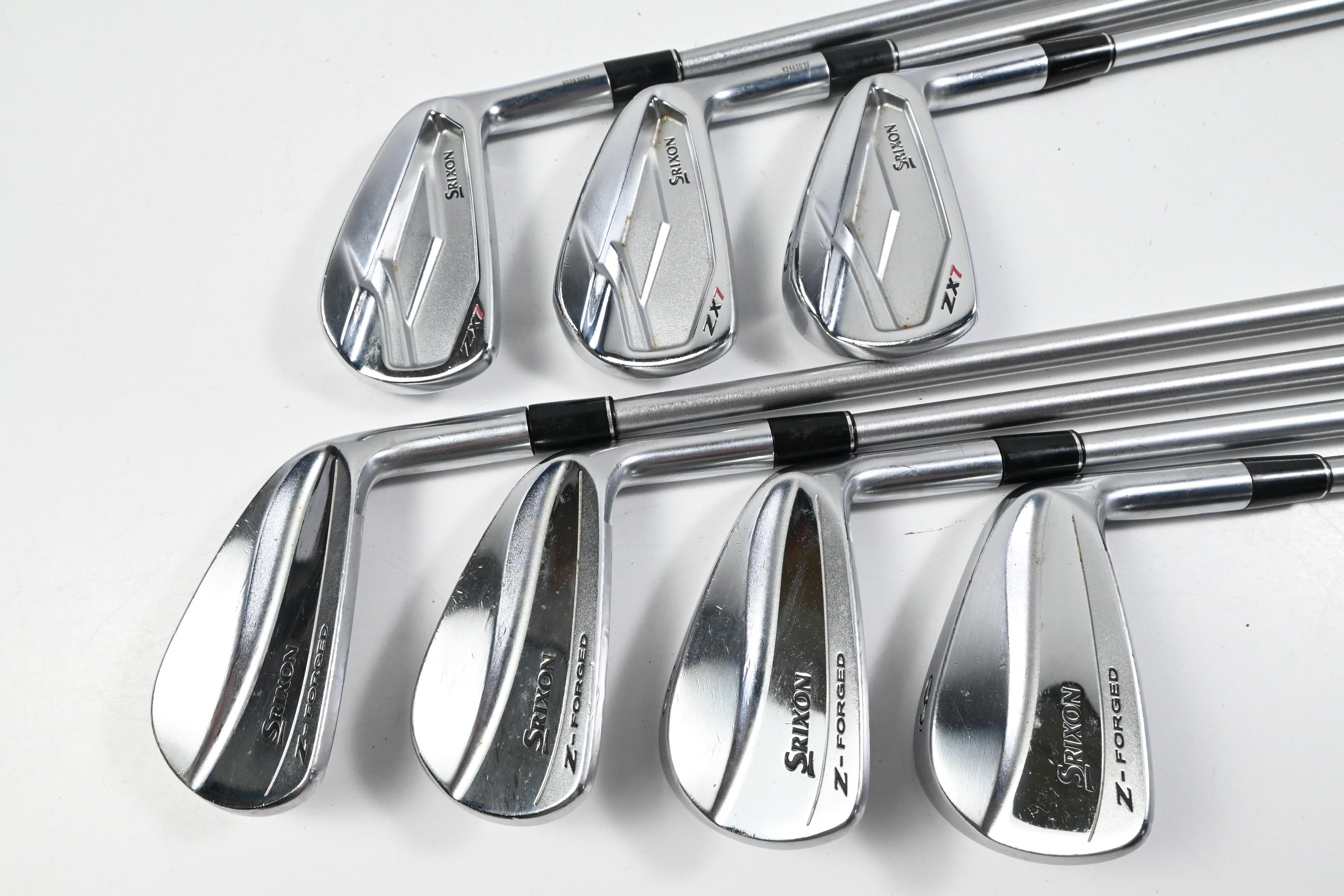 Srixon Z-Forged/Zx7 Combo Irons / 3-9i / Stiff Flex KBS Tour C-Taper 120 Shafts