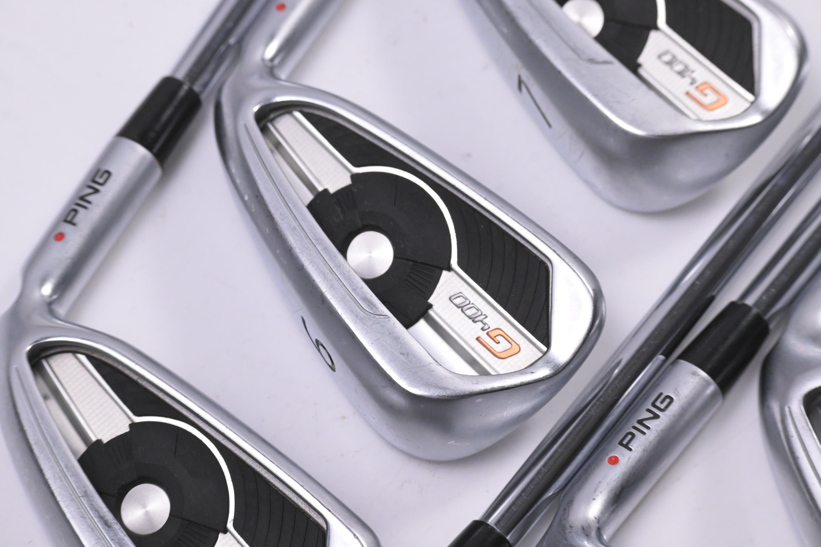 Ping G400 Irons / 5-PW+SW / Red Dot / Regular Flex Ping AWT 2.0 Shafts