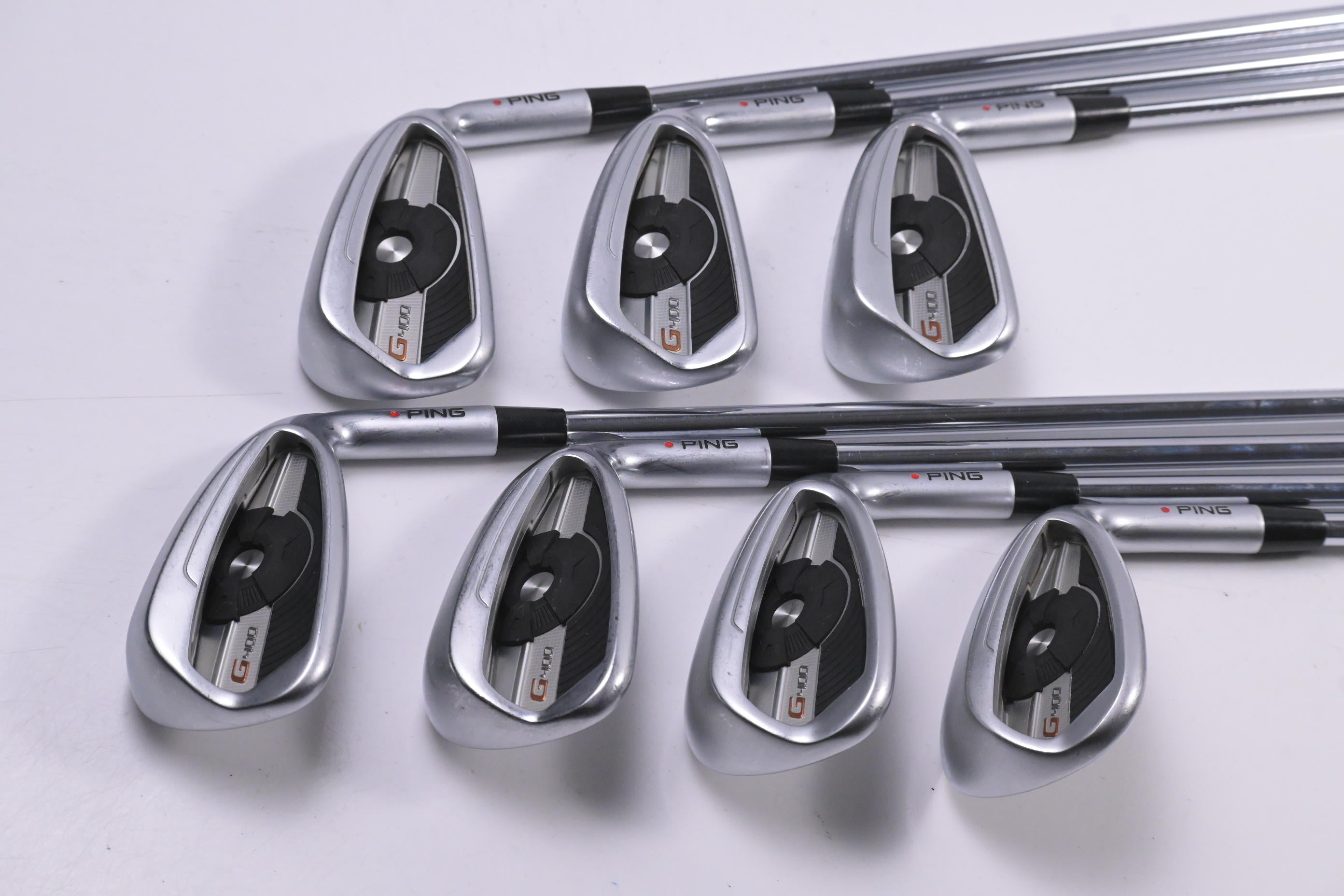 Ping G400 Irons / 5-PW+SW / Red Dot / Regular Flex Ping AWT 2.0 Shafts