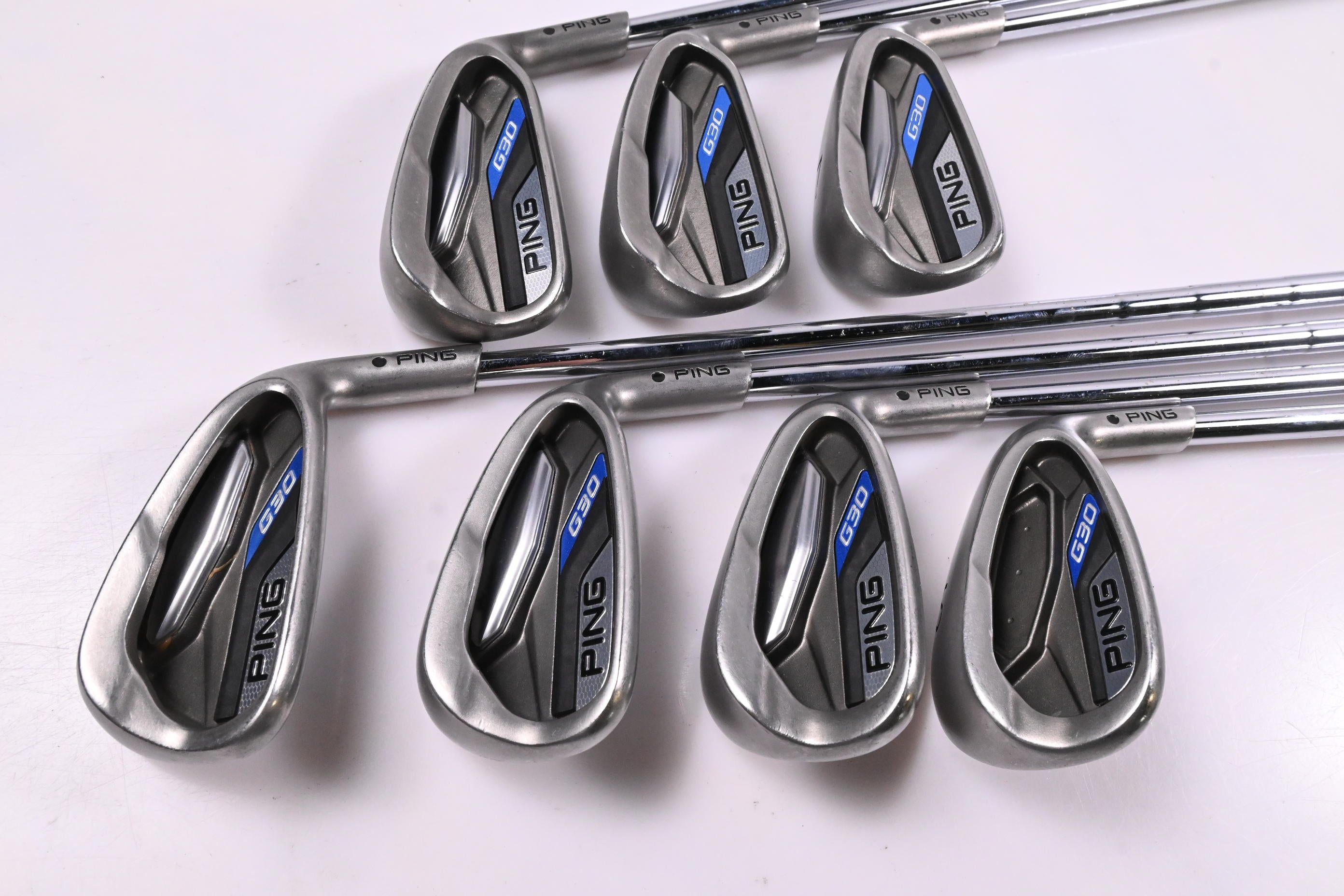 Ping G30 Irons / 5-PW+SW / Black Dot / Regular Flex Ping CFS Distance Shafts