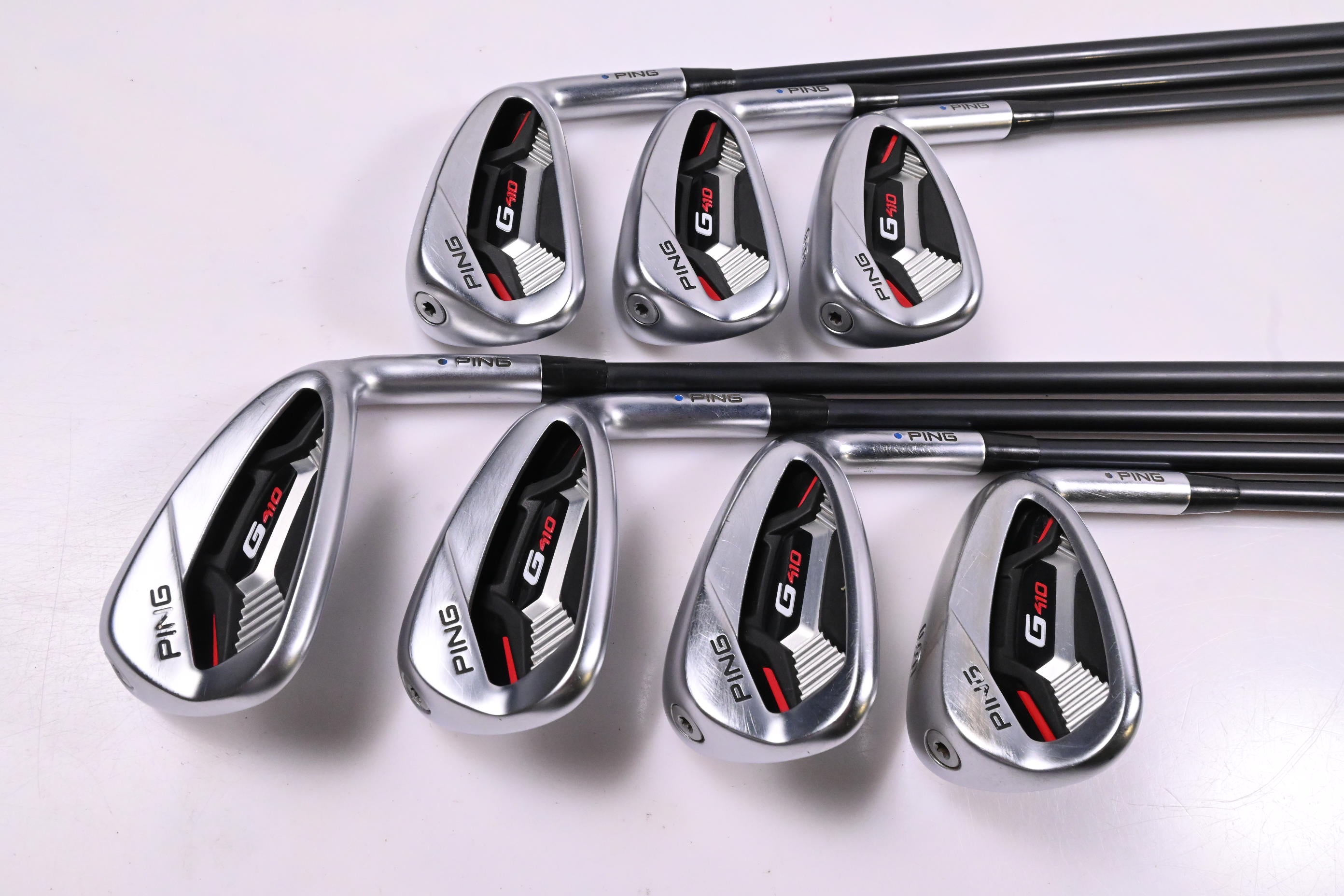 Ping G410 Irons / 6-PW+GW+SW / Blue Dot / Regular Flex Ping Alta CB Red Shafts
