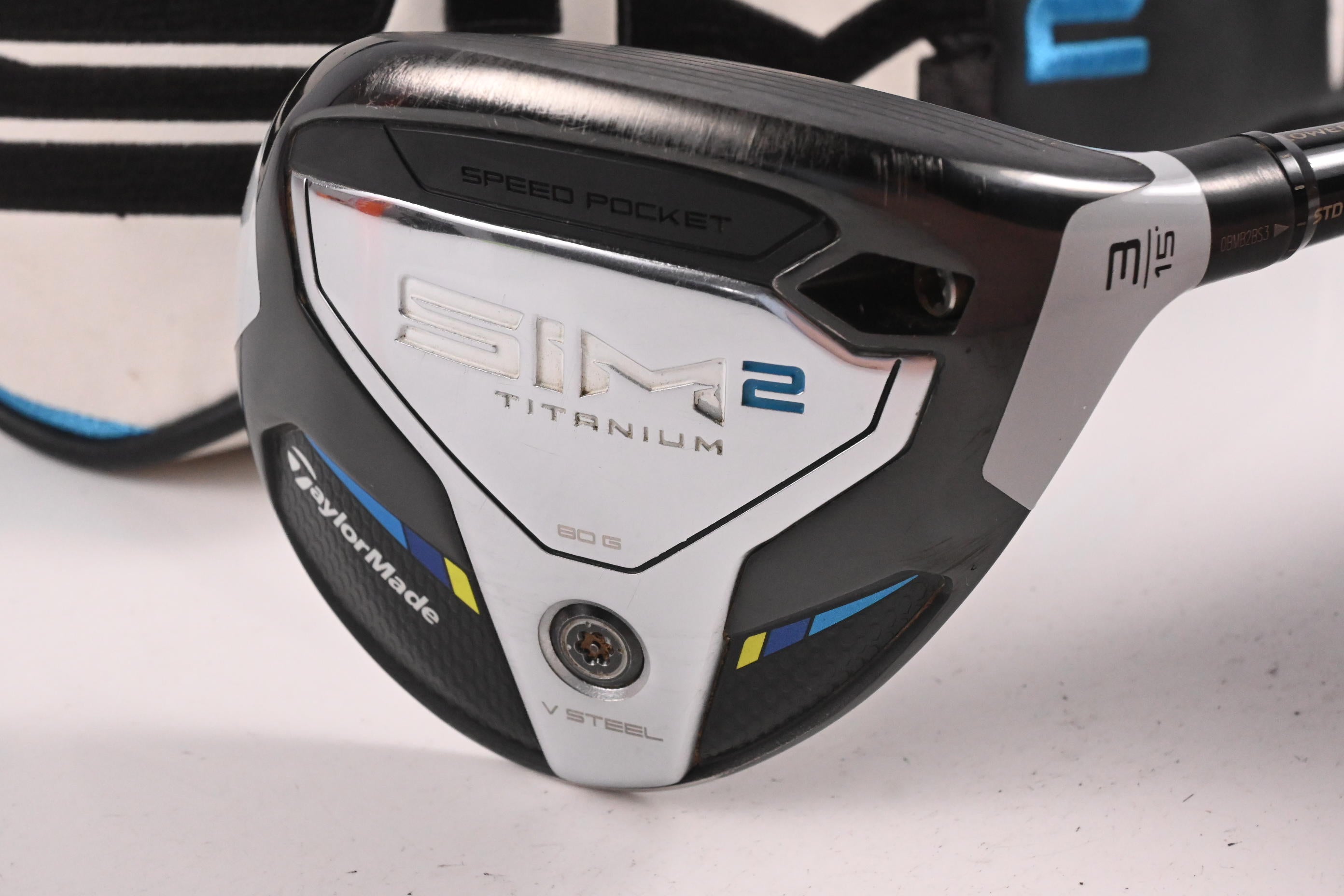 Taylormade SIM2 Ti #3 Wood / 15 Degree / Stiff Flex Tensei AV Blue 65 Shaft