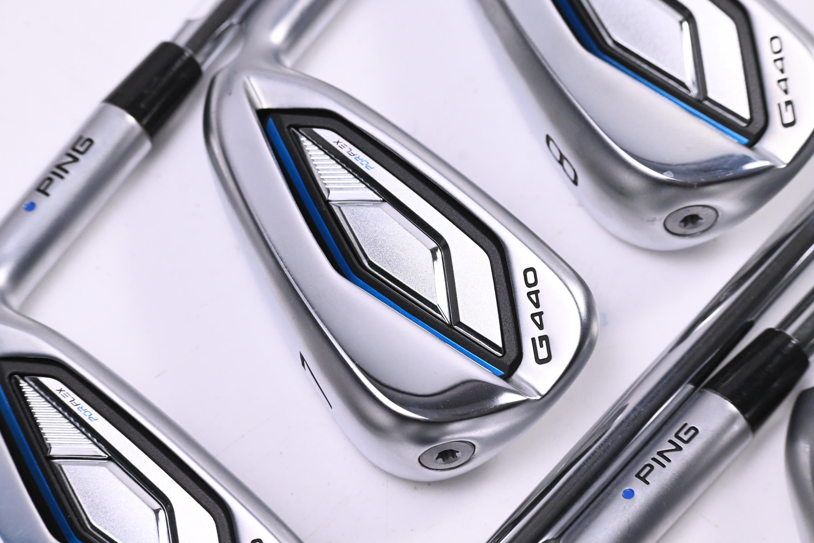Ping G440 Irons / 6-PW+GW+56° / Blue Dot / Regular Flex Ping AWT 3.0 Shafts