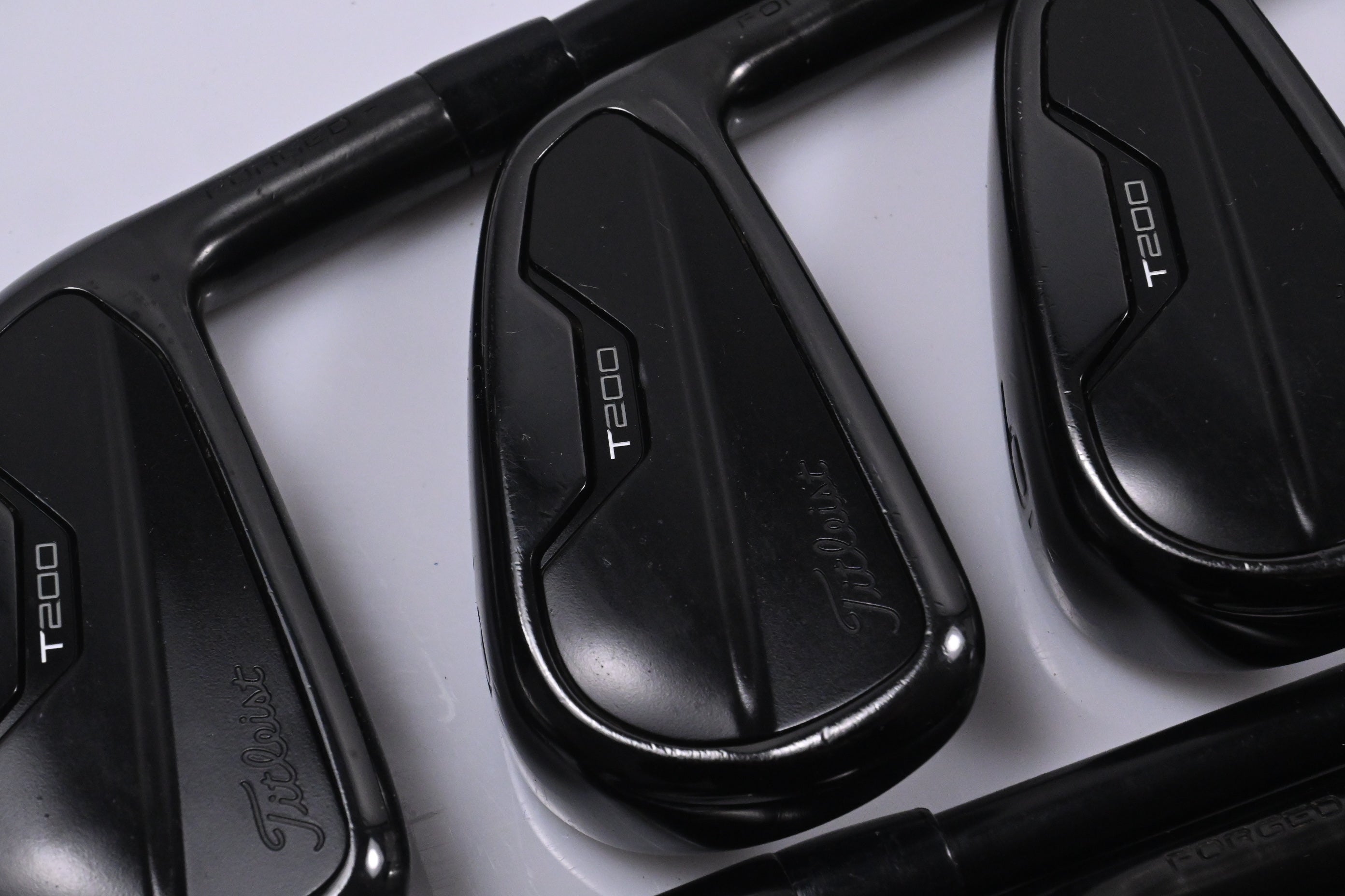 Titleist T200 Ltd Edition Black Irons / 4-PW+48° / Stiff Flex AMT Black S300