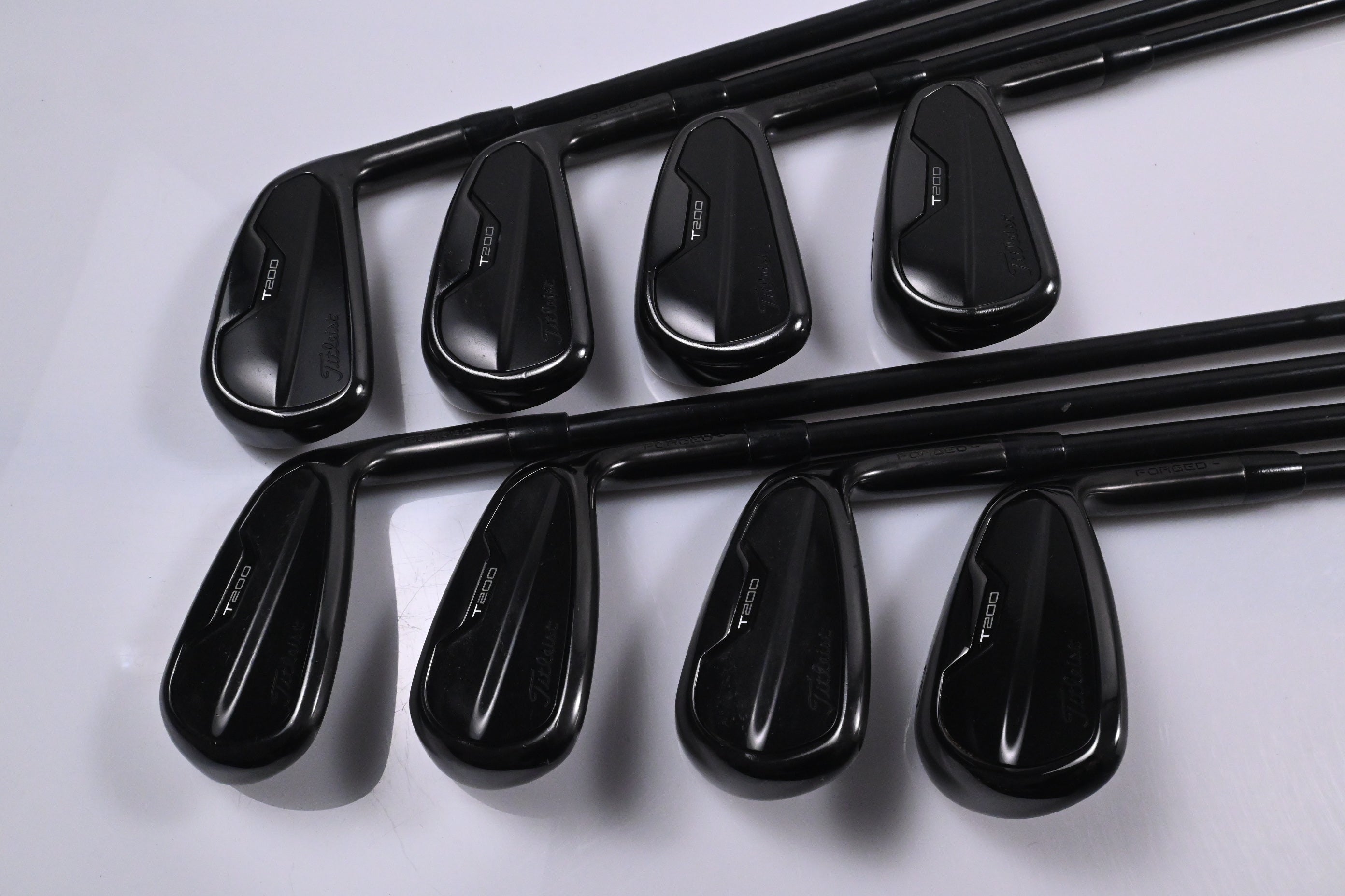 Titleist T200 Ltd Edition Black Irons / 4-PW+48° / Stiff Flex AMT Black S300