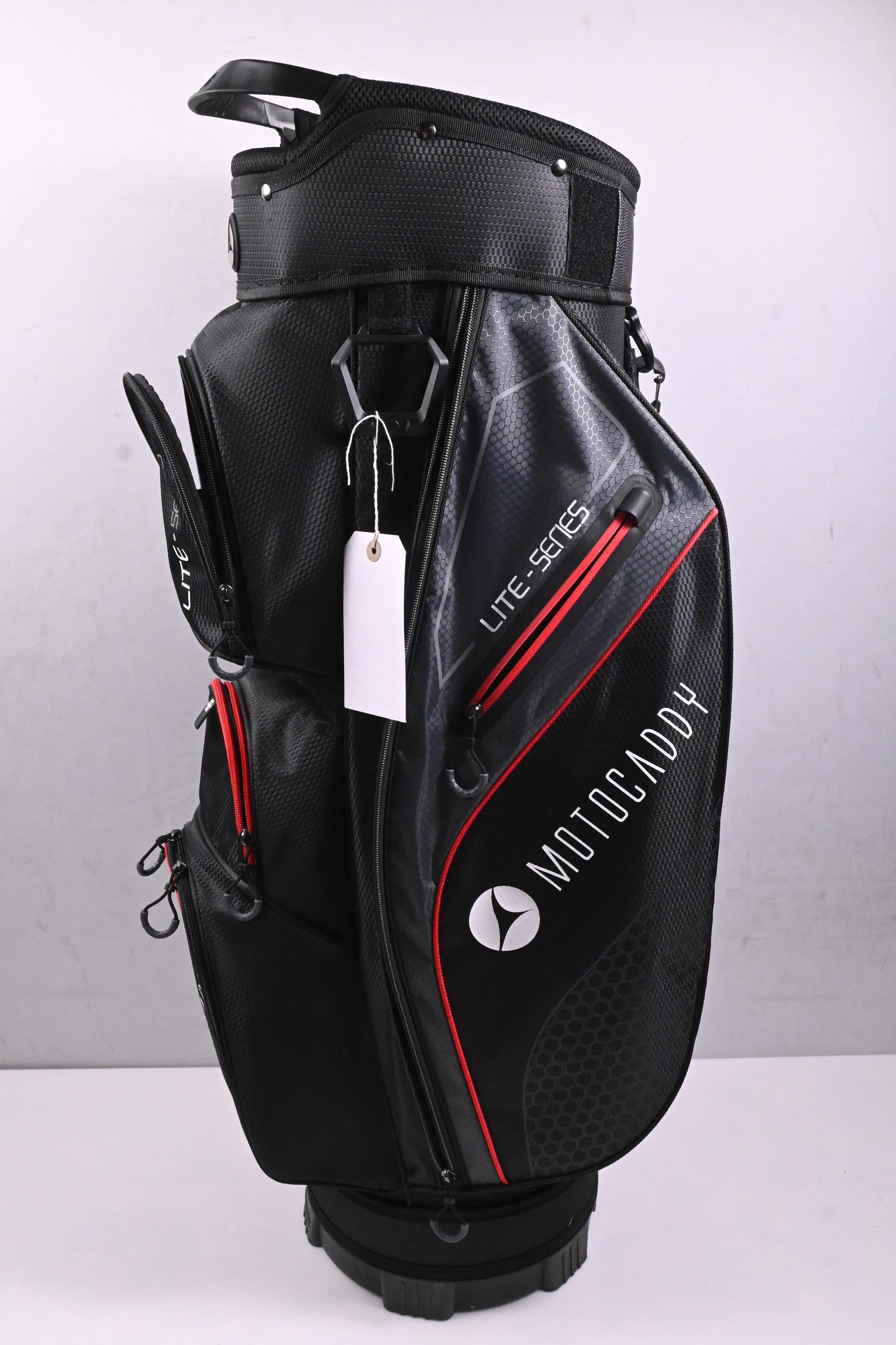 Motocaddy Lite Series Cart Bag / 14-Way Divider / Black, Red