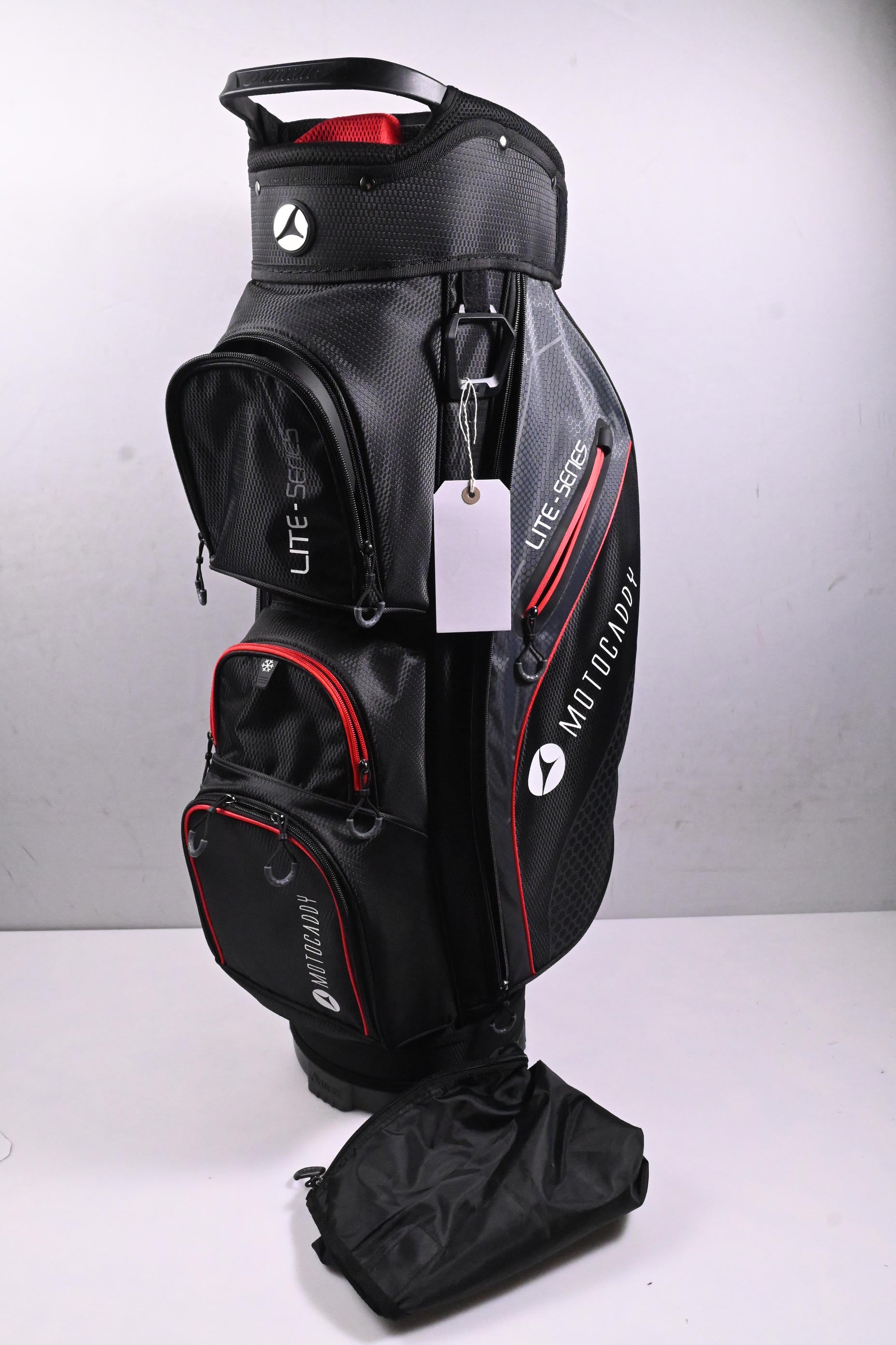 Motocaddy Lite Series Cart Bag / 14-Way Divider / Black, Red