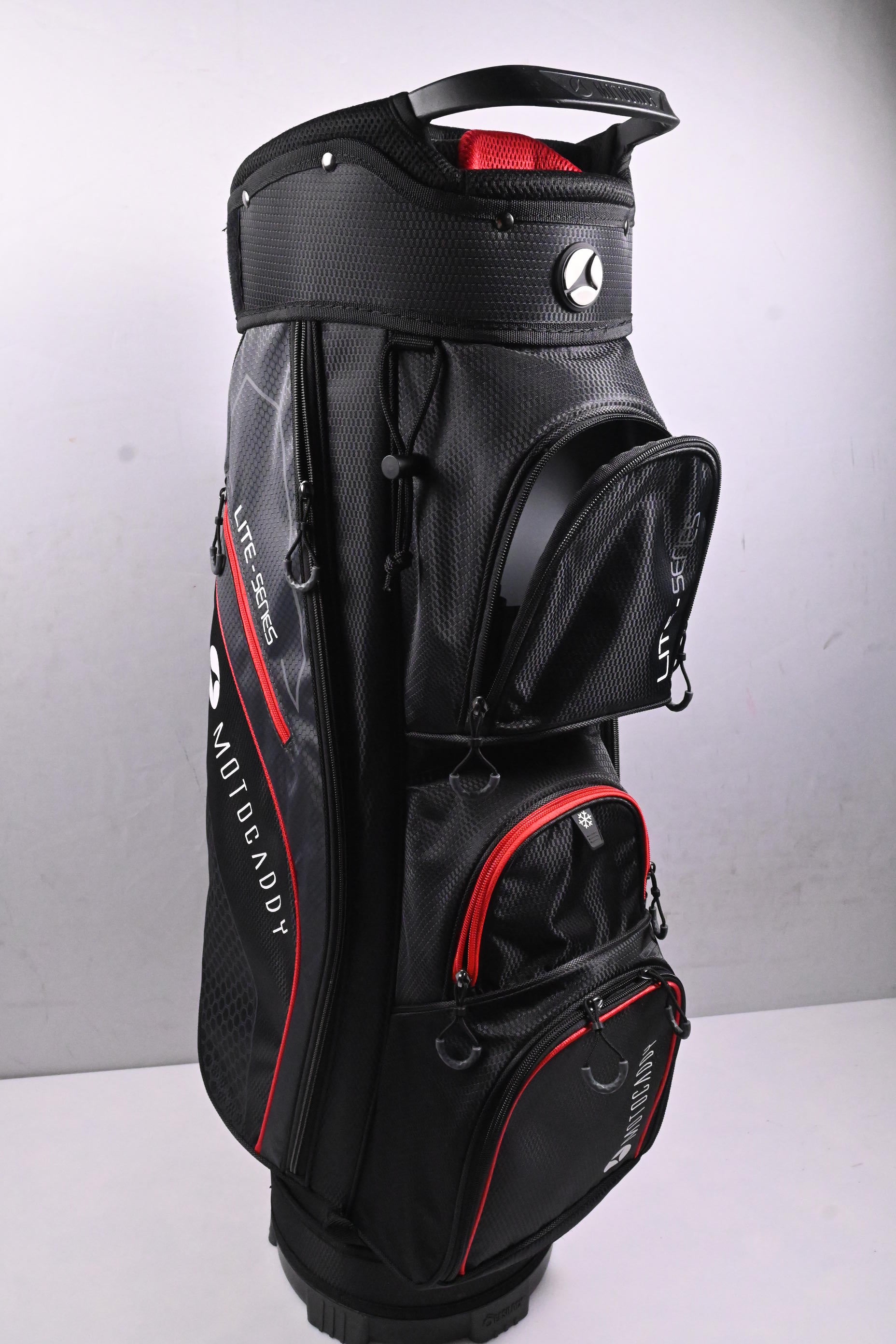 Motocaddy Lite Series Cart Bag / 14-Way Divider / Black, Red
