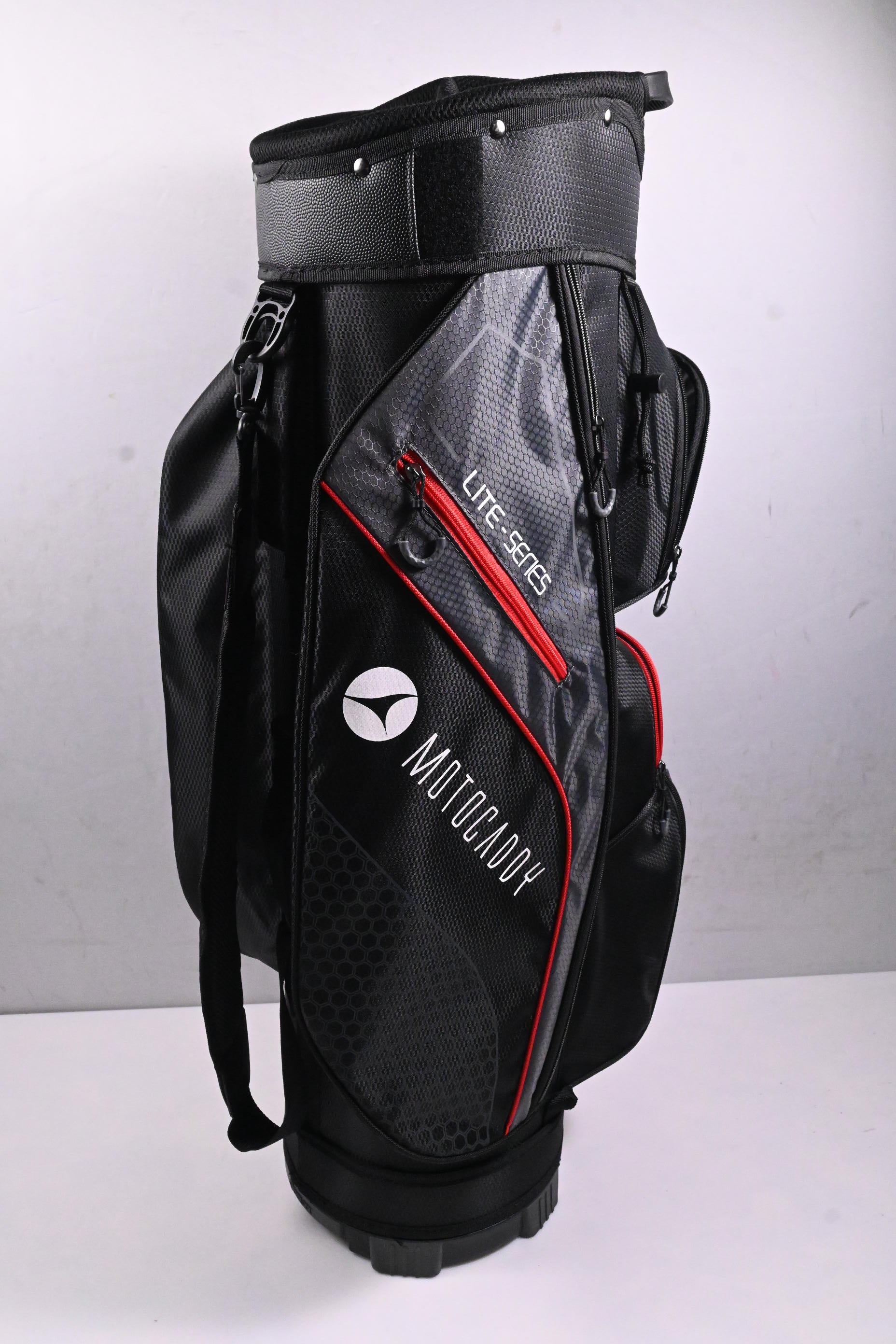 Motocaddy Lite Series Cart Bag / 14-Way Divider / Black, Red