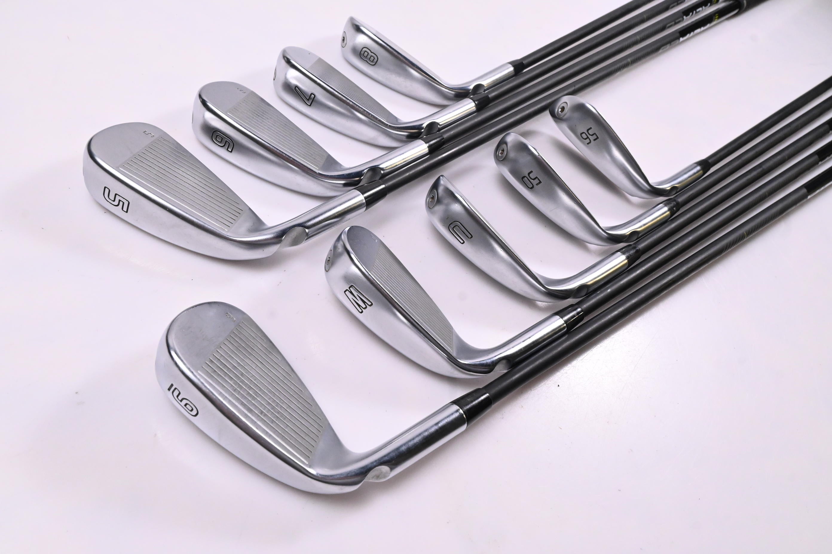 Ping G730 Irons / 5-PW+GW+50°+56° / White Dot / Senior Flex Ping Alta CB Black