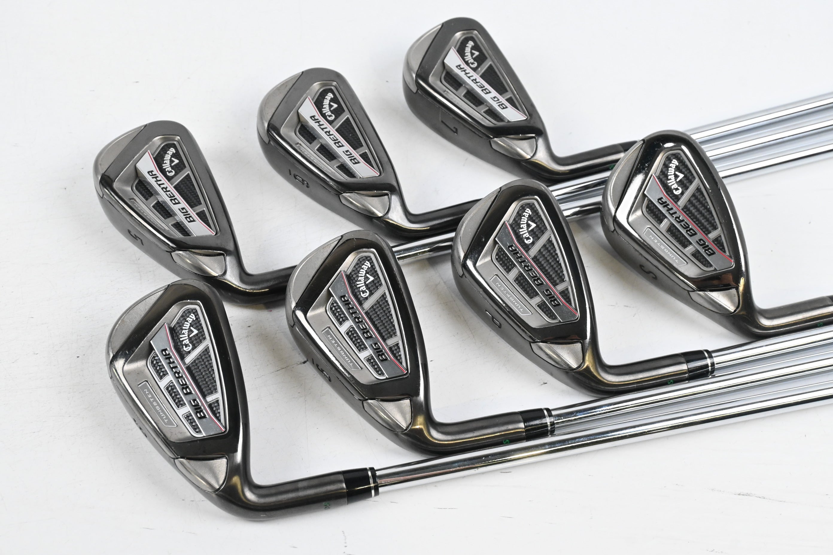 Left Hand Callaway Big Bertha 2015 Irons / 5-PW+SW / Regular Flex XP 95 Shafts