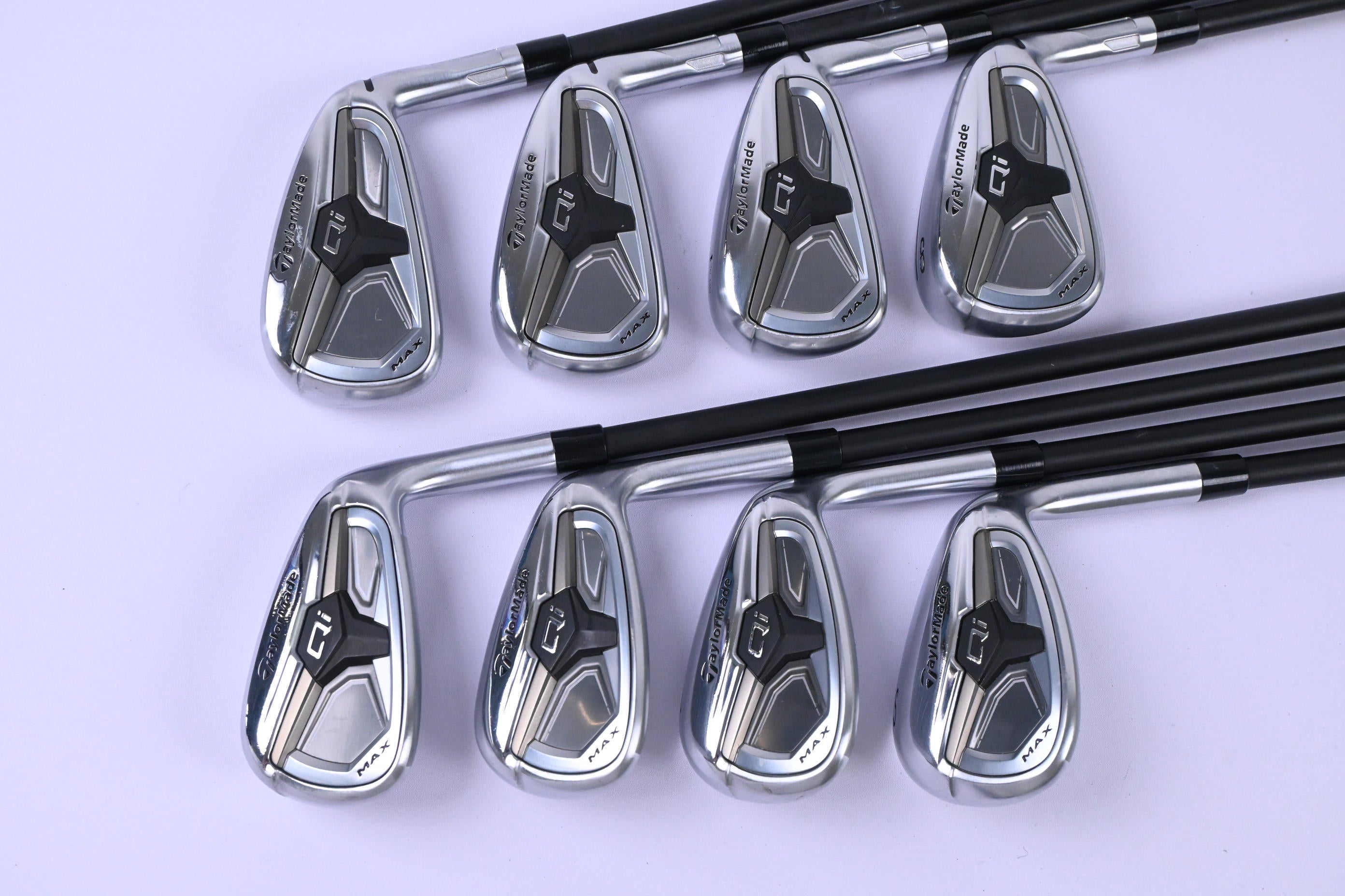 Taylormade Qi Max Irons / 5-PW+GW+SW / Stiff Flex KBS REAX 75 Shafts
