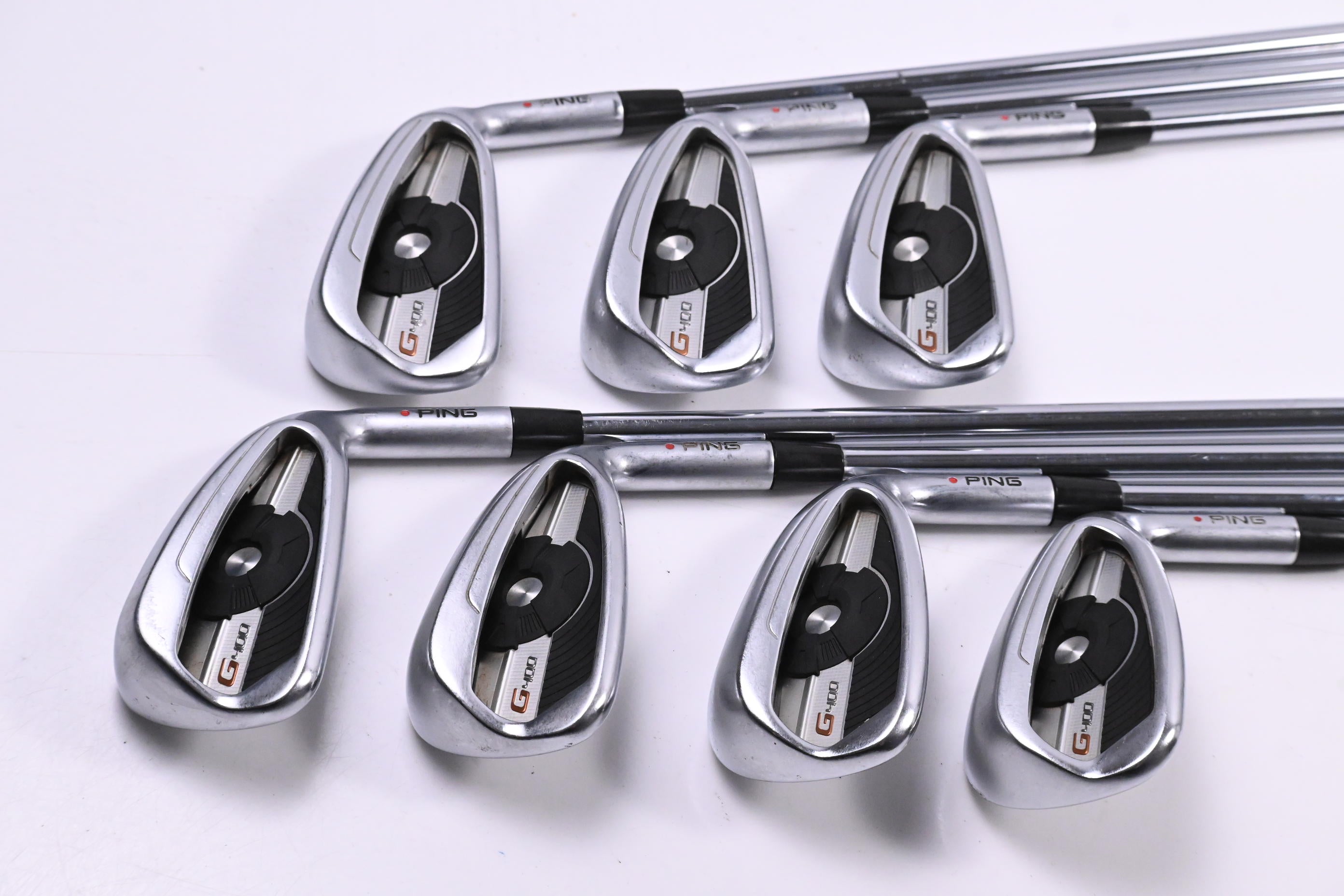 Ping G400 Irons / 4-PW / Orange Dot / Stiff Flex Project X Rifle Shafts