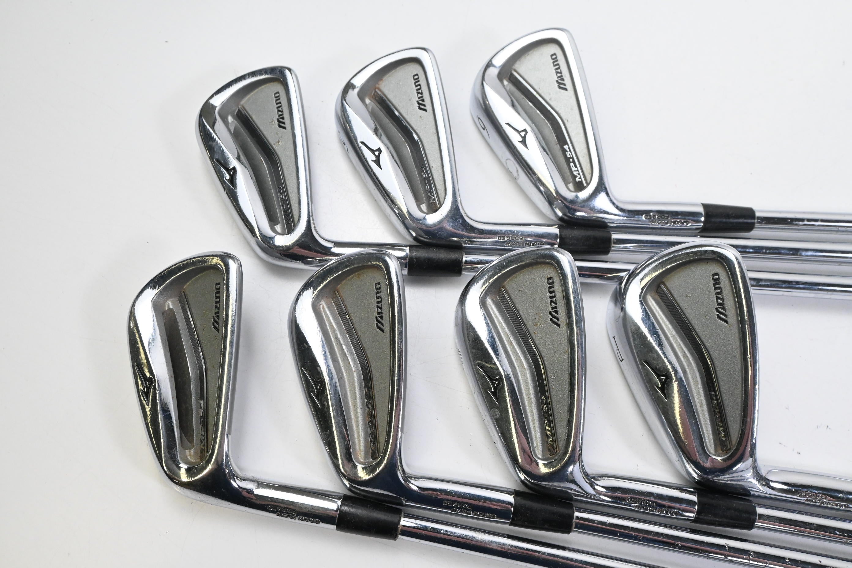 Left Hand Mizuno MP-54 Irons / 4-PW / Stiff Flex Dynamic Gold S300 Shafts
