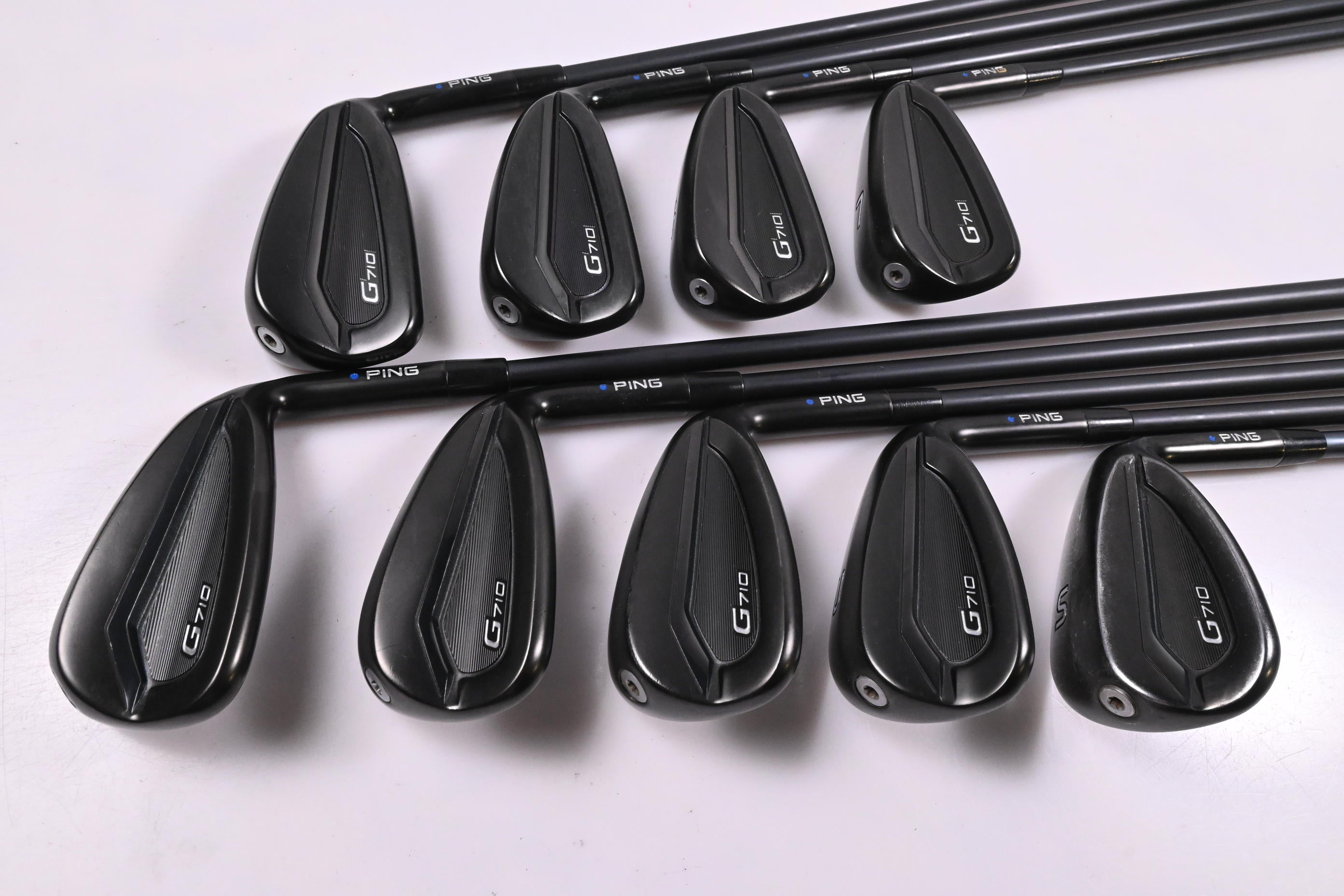 Ping G710 Irons / 4-PW+GW+SW / Blue Dot / Regular Flex Ping Alta CB Red